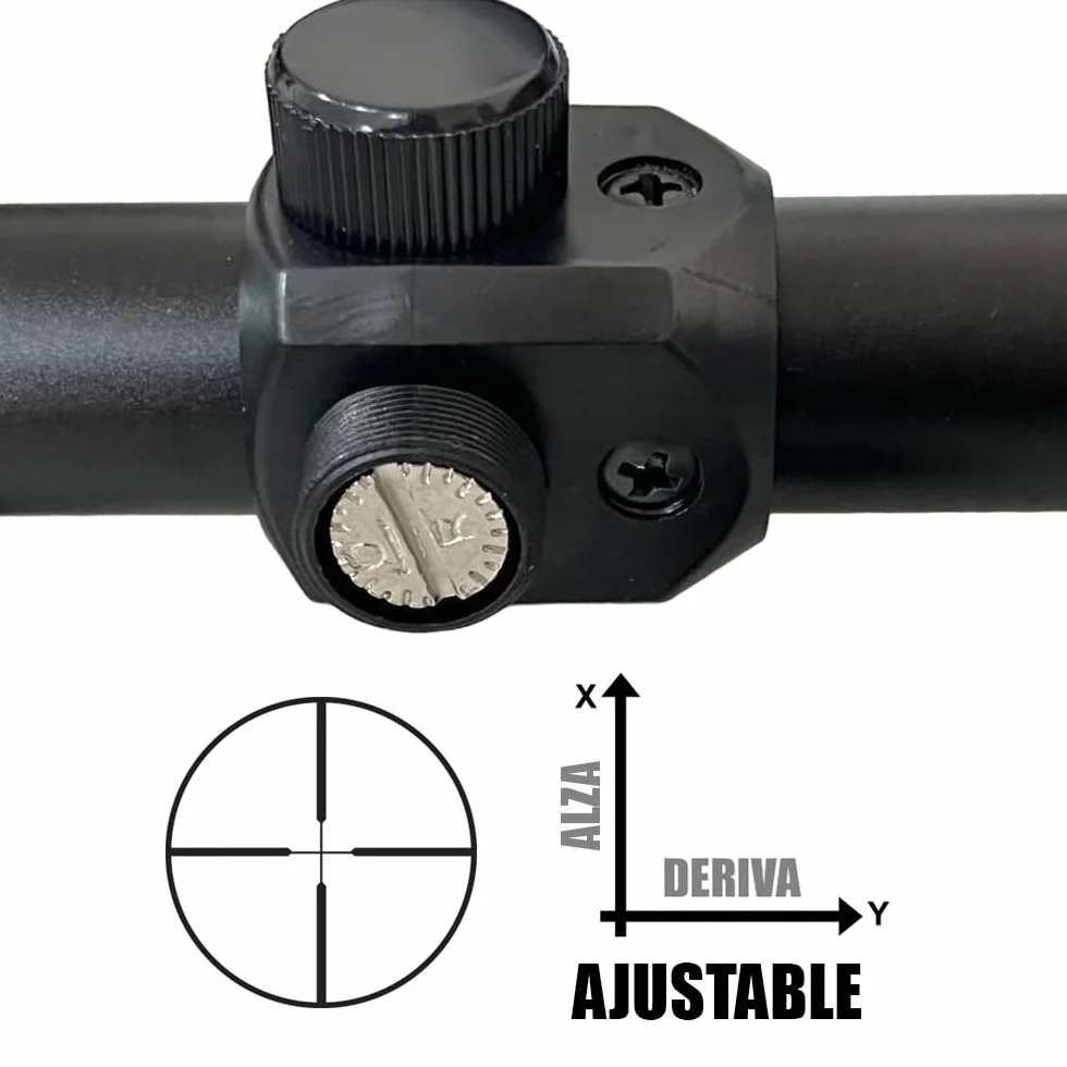 Mira telescópica TRIMAX 4X20 para rifles y escopetas de aire comprimido con montura 11mm