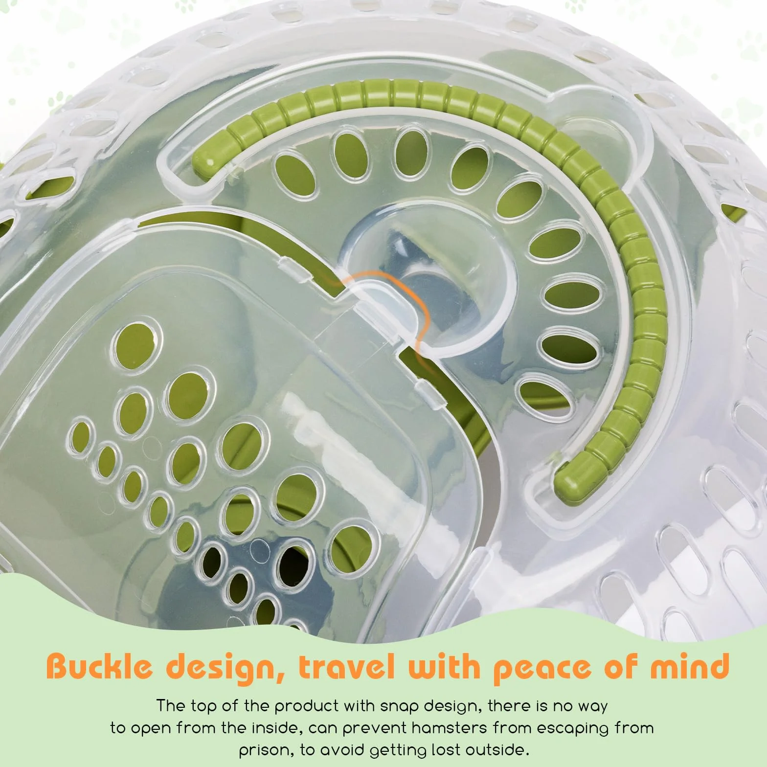 Nobleza - Jaula para Transportar Animales Pequeños, Jaulas Portadores de Hámster Portátiles, Transporte Contenedor para Conejos, Trasportín Rejillas de ventilación, Cómoda asa (L27*W20.5*H17CM)