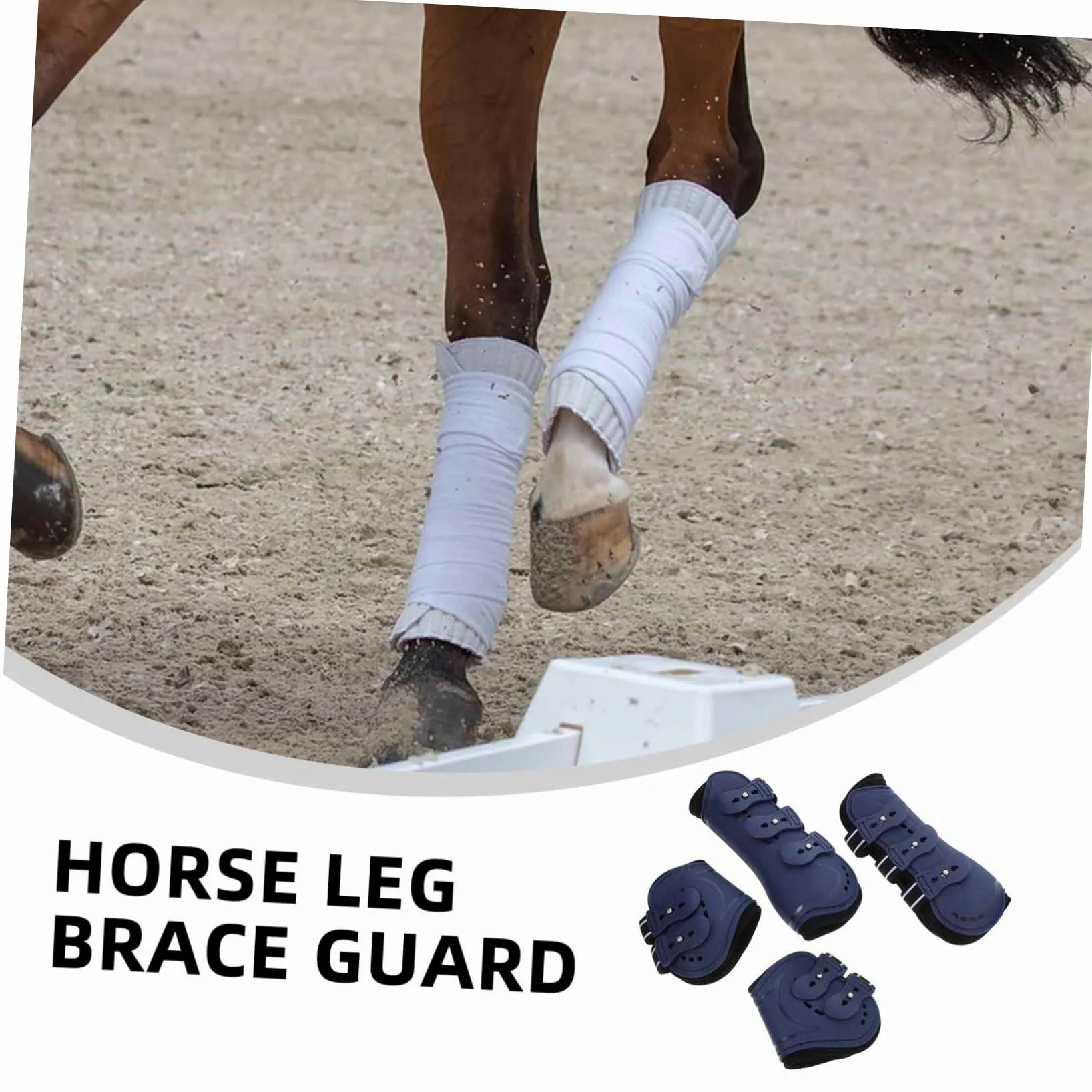 4piezas Botas De Caballo Ajustables para Delanteras y Traseras Protección De Tendón y Fetlock para Entrenamiento Ecuestre Diseño Elegante y Fácil De Usar para Saltos y