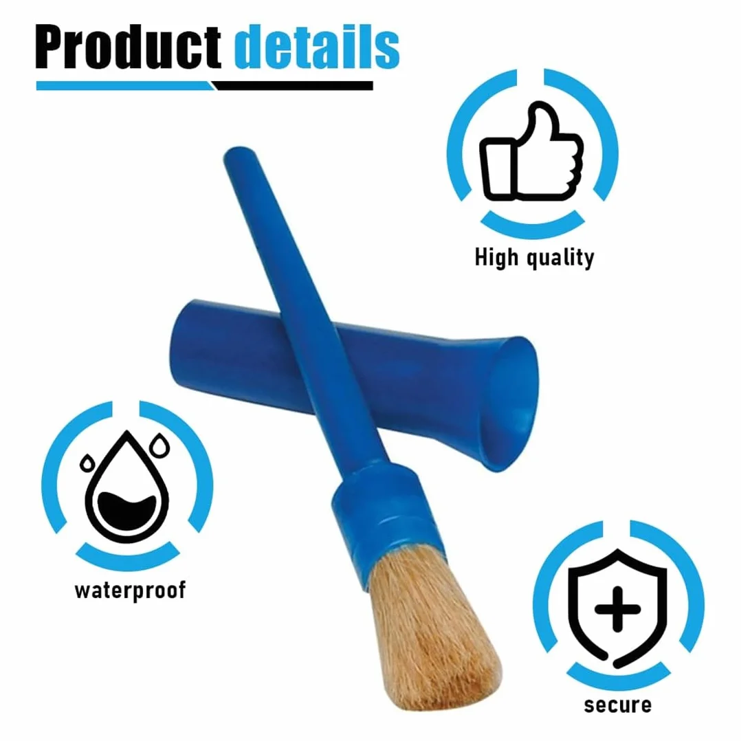 2pcs Cepillo para pezuñas de caballo con tapa hecha de pelo de cerdo cepillo para el cuidado de las pezuñas