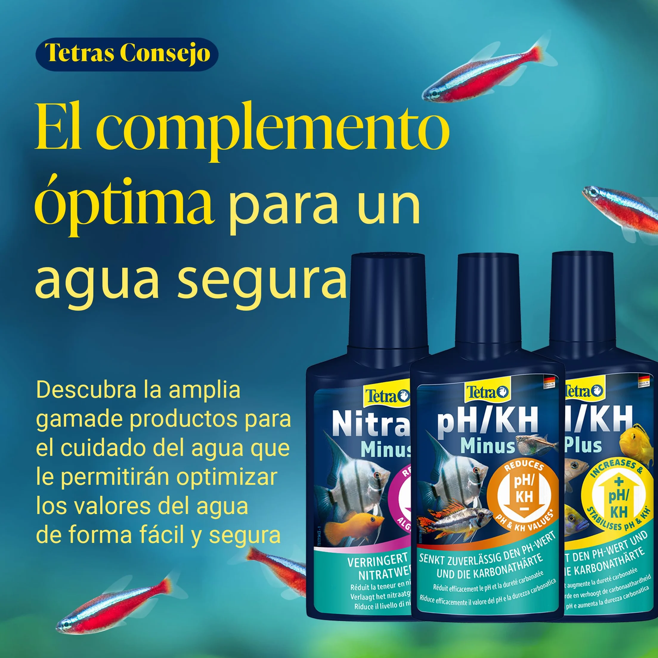 Tetra Test 7in1 - Test de agua para acuarios, control rápido y sencillo de la calidad del agua, 1 paquete (50 tiras reactivas)