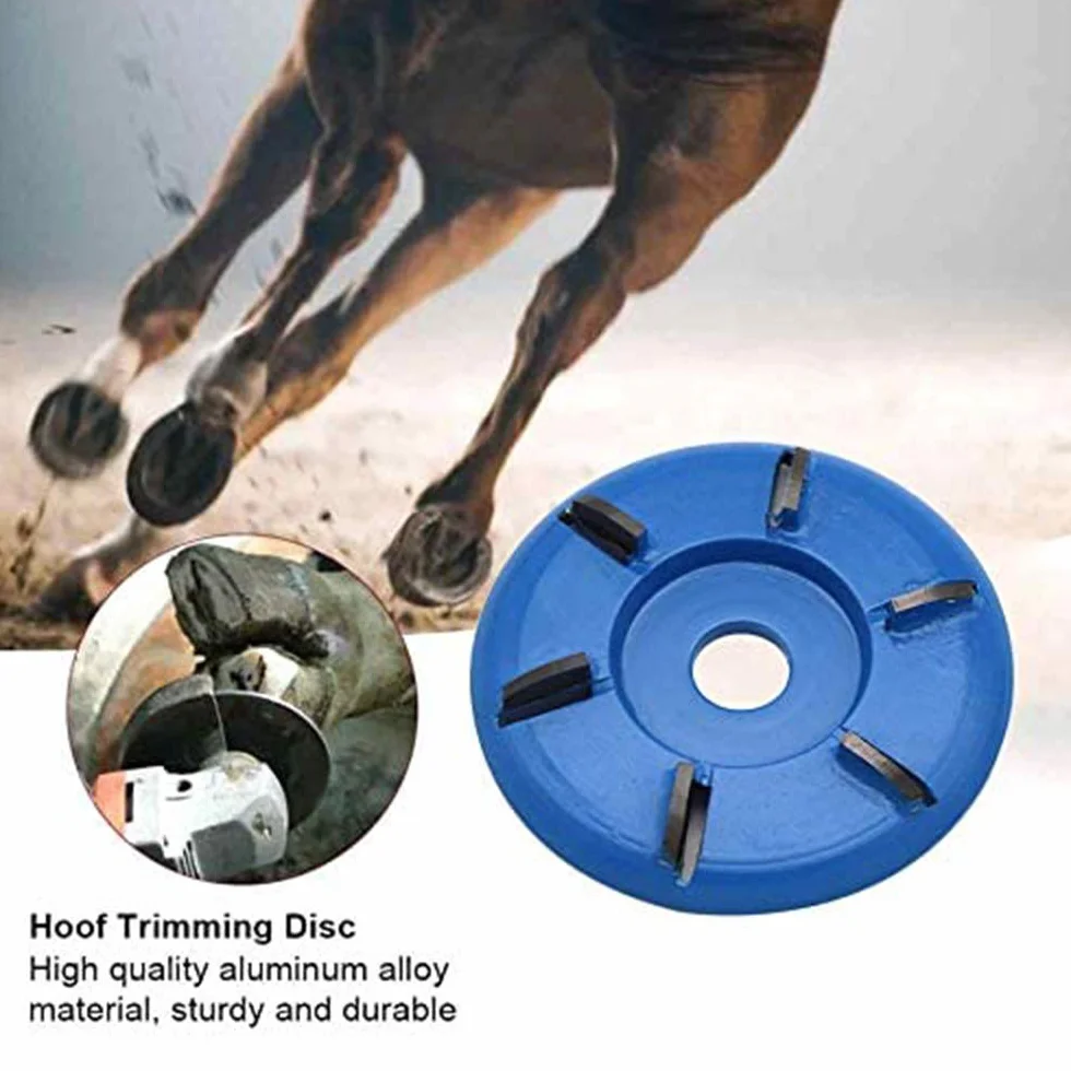 Disco para cortar pezuñas de ganado, cuchillas para cortar pezuñas, herramienta de disco para tallar madera, 6 cuchillas más afiladas, placa de disco para recortadora para caballos, vacas, cabras