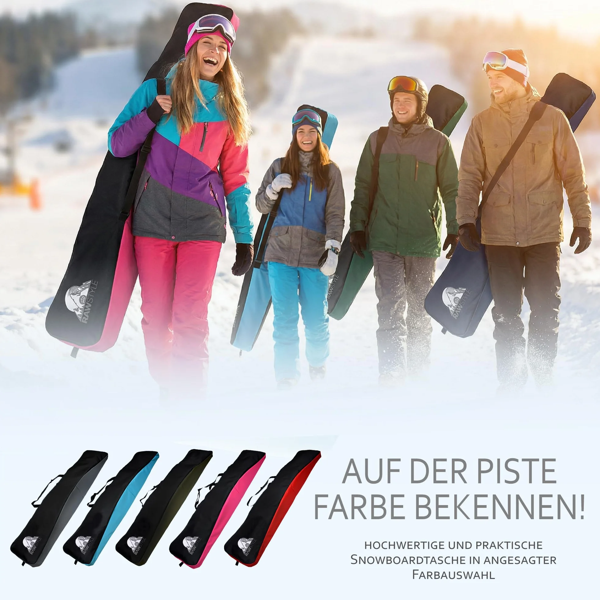 Rawstyle Bolsa para snowboard 170 cm XXL