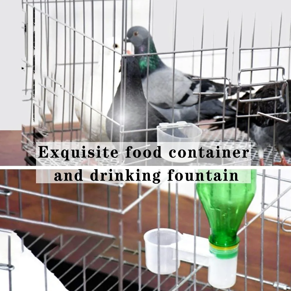 Jaula Metálica Grande para Pájaros, Jaula para Cría De Palomas, con Separadores, Bandeja, Bebedero, Jaula De Hierro para Periquitos Y Loros, Metálica