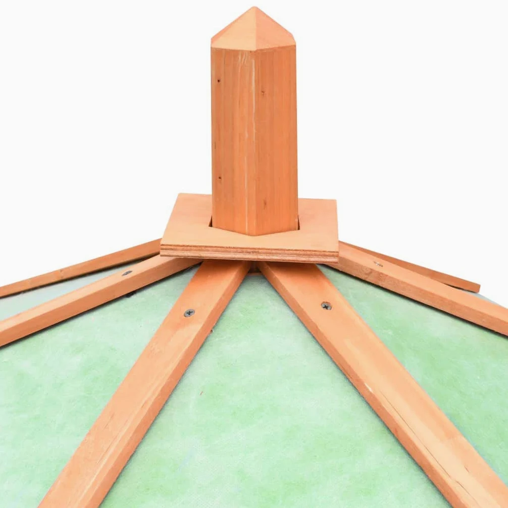 Conejera de Exterior Madera Gallineros Casa para Conejos Cobayas Hámster Mascotas Jaula para Conejo Animales Pequeños Impermeable Maciza de Pino y Abeto 126x117x125 cm
