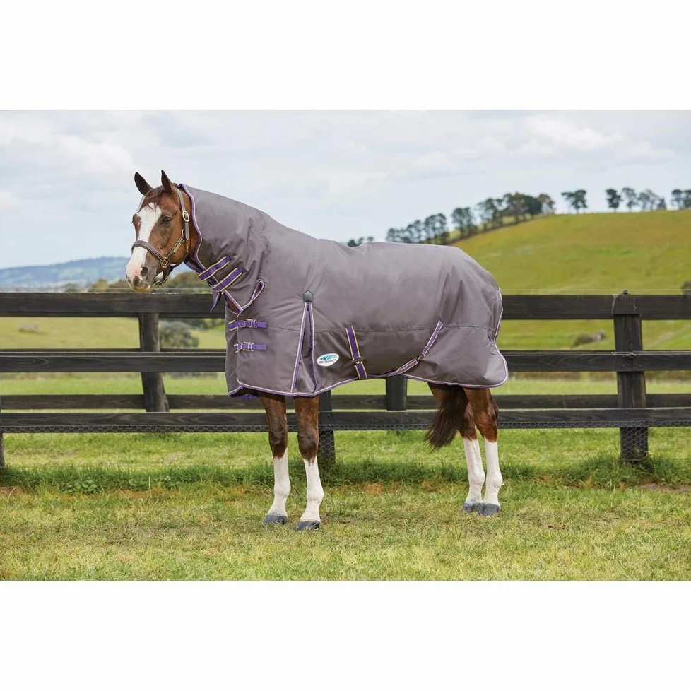 Weatherbeeta - Manta Combo de Ejercicio para Caballos ComFiTec Essential Medium (4') (Marino, Plateado, Rojo)