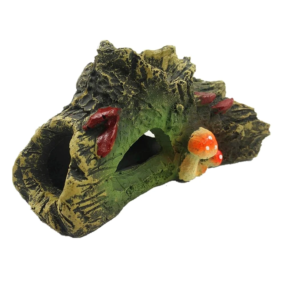 Escondite de Agujeros para árboles, paisajismo de acuarios, decoración de hábitat, escondites de Peces, lagartos y Tortugas, Accesorios para Cajas de Cuevas de Reptiles
