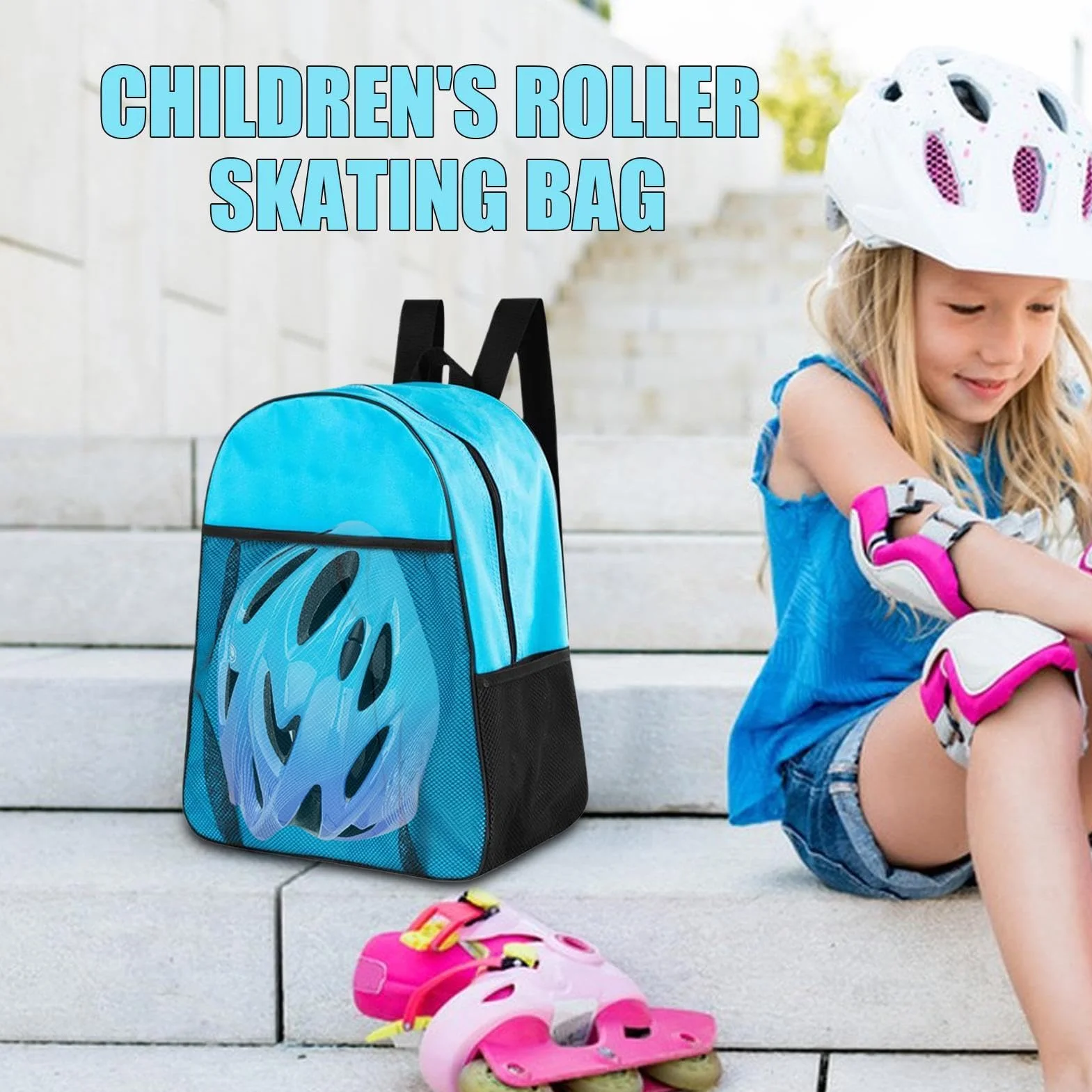 Mochila de almacenamiento para patines de hielo impermeable portátil multifuncional