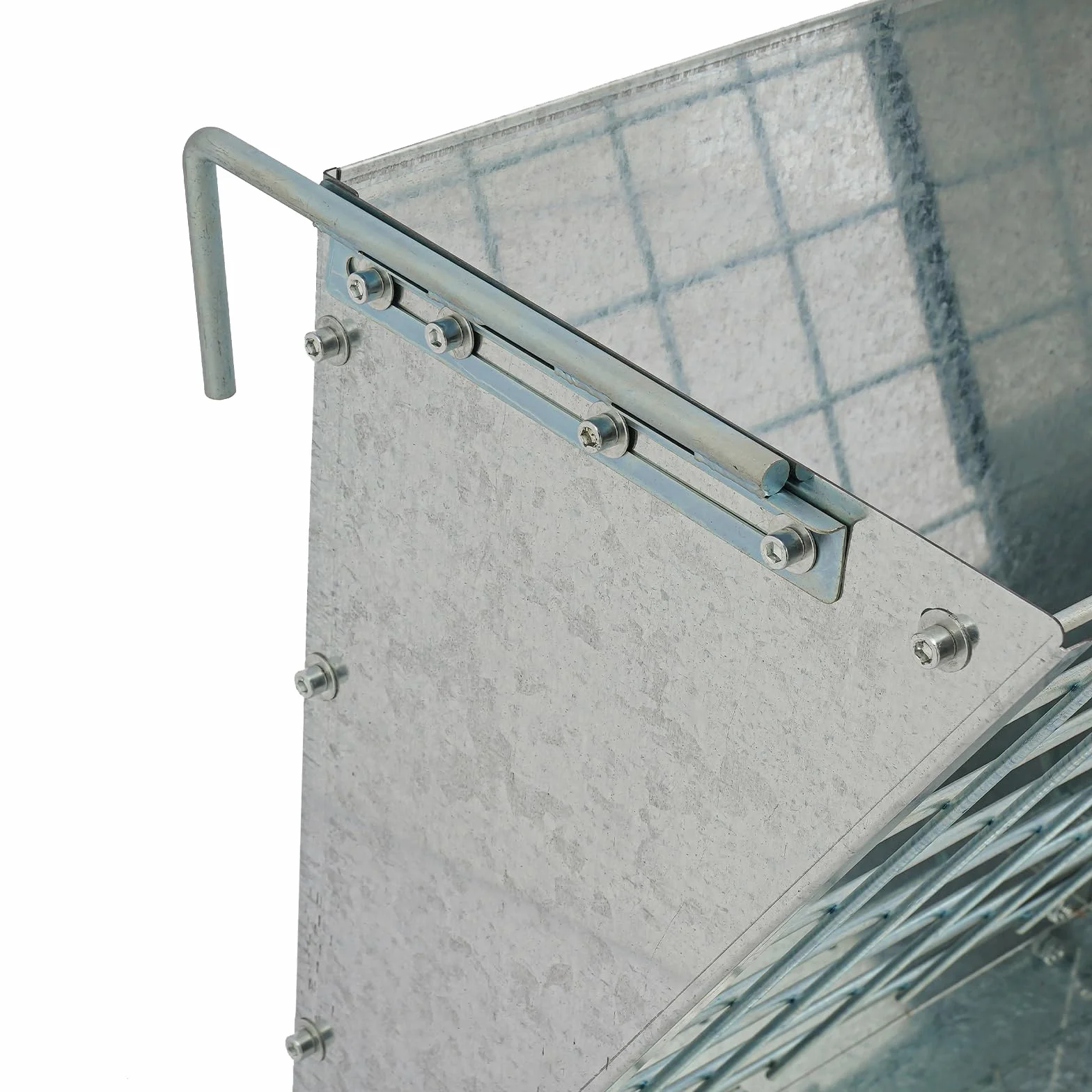 Comedero para heno 56,61 x 33,27 x 59,94 cm 2 en 1 de acero inoxidable para cabras, caballos, ovejas, conejos, vacas