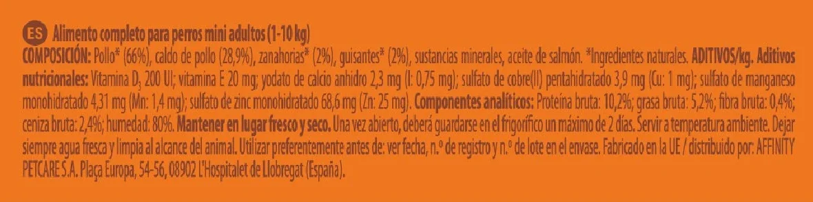 Nature's Variety Original No Grain Paté para Perros Adultos Mini con Pollo Caja 8 x 150 g