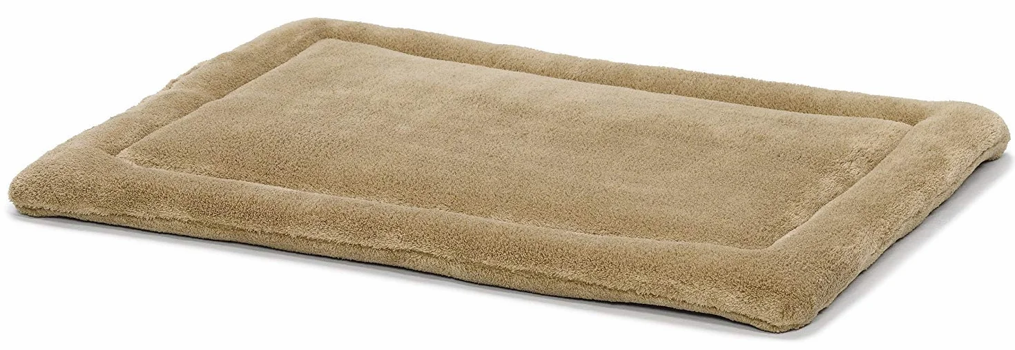 MidWest Homes for Pets - QuietTime Micro Terry Cama para mascotas, perros pequeños, gatos y jaulas de 46 cm, colchoneta, ultrasuave, acolchada, lavable a máquina, marrón grisáceo, tamaño XXS