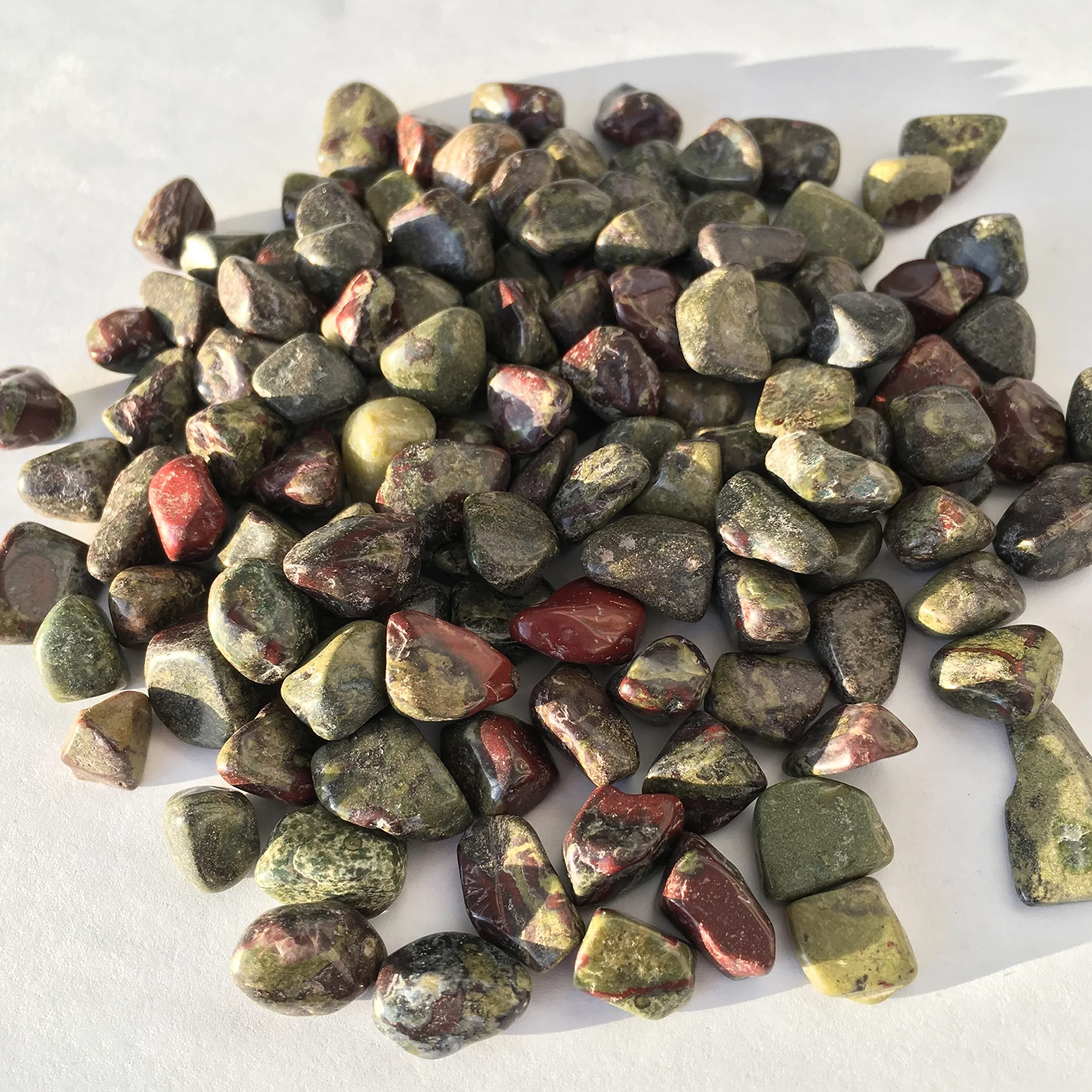 Cristal Natural Piedra de Sangre de dragón Natural Grava Piedra de Cristal Grava Acuario jardín decoración de Piedra Inicio Colecciones (Size : 500g)