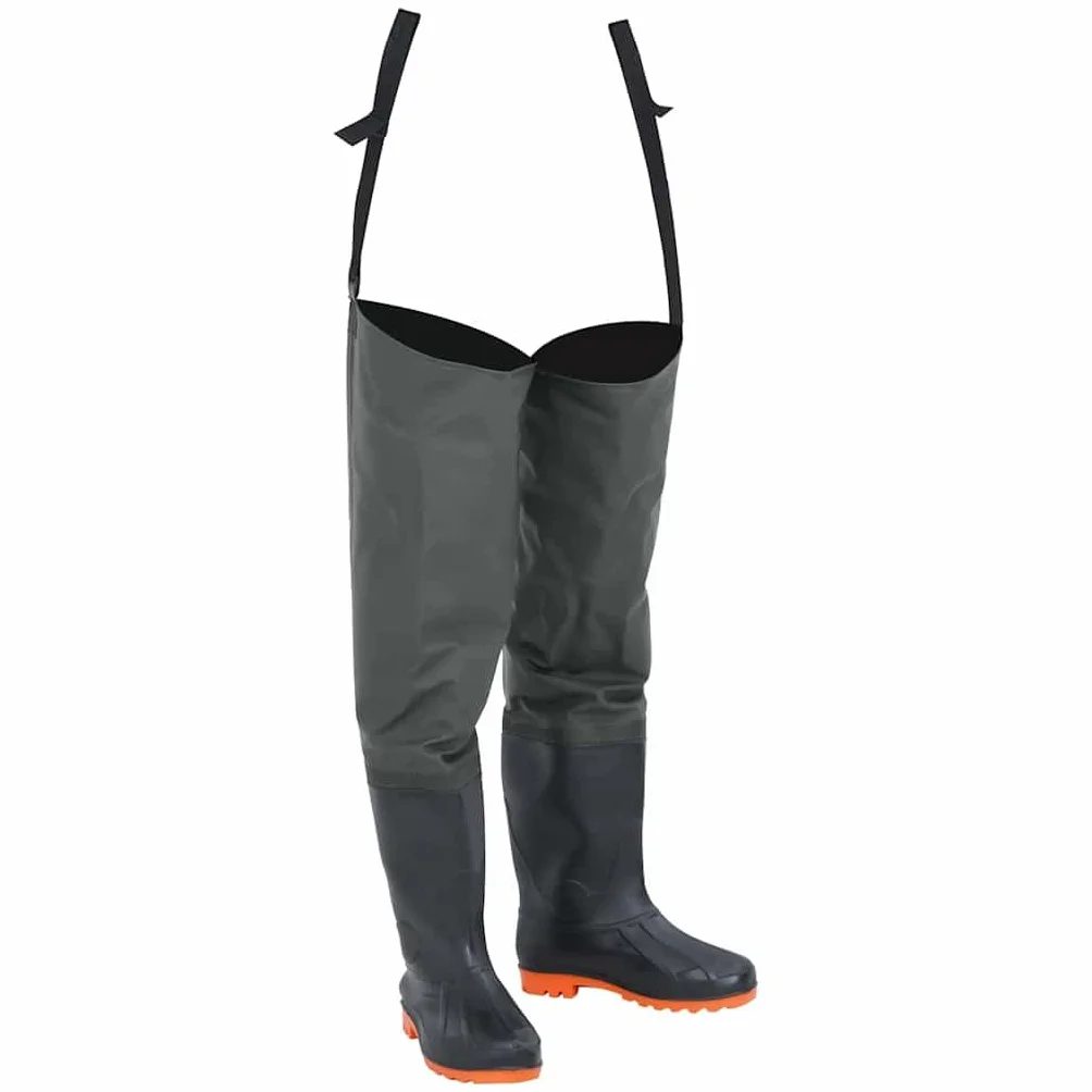Botas altas de agua de pesca verde oscuro