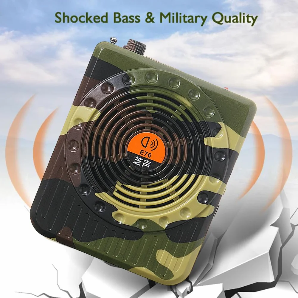 Amplificador de Control Remoto Recargable para Caza al Aire Libre, Altavoz Llamada Señuelo Pequeño Universal