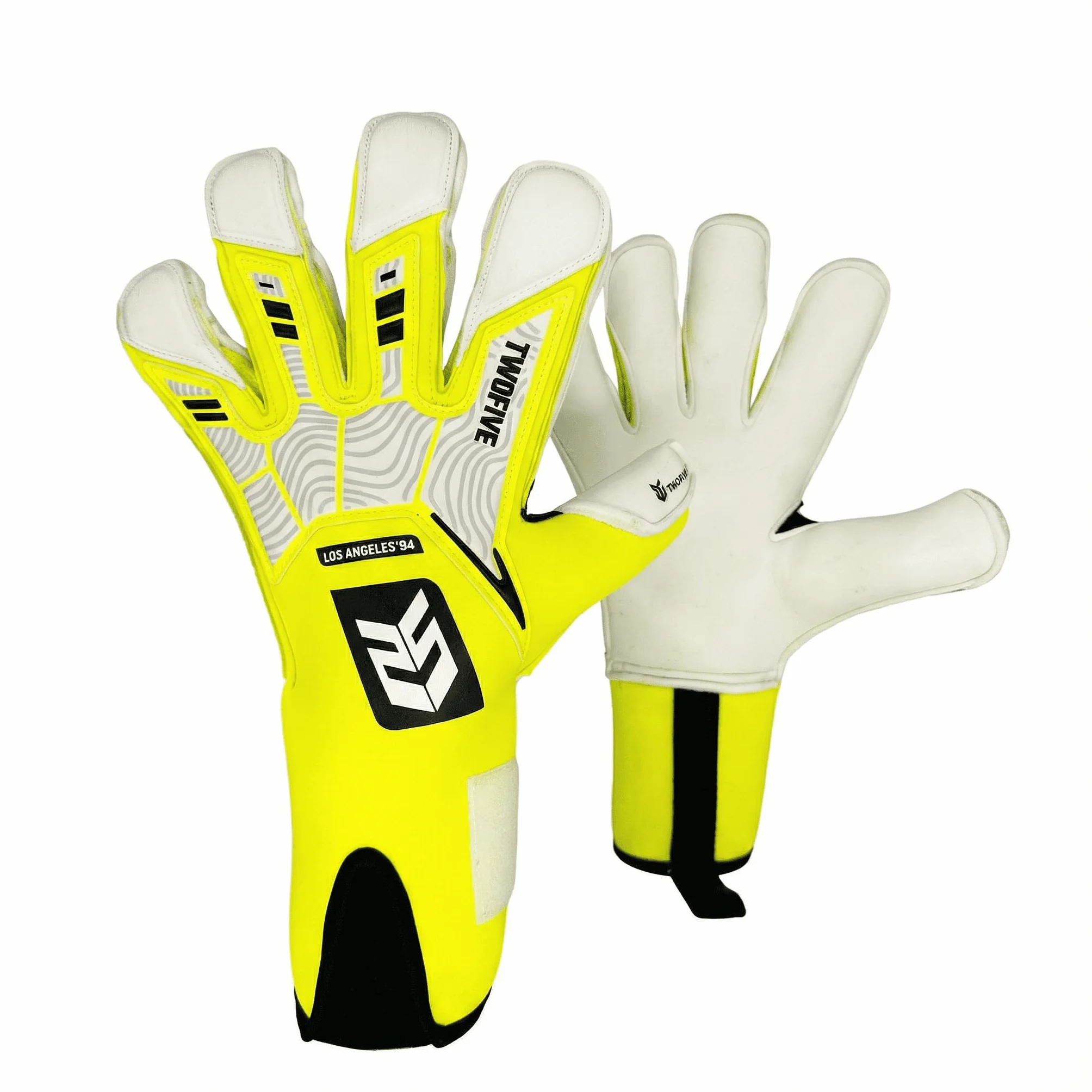 TWOFIVE Advance Guantes de Portero para Niños y Jóvenes Talla 4-11 Amarillo Naranja