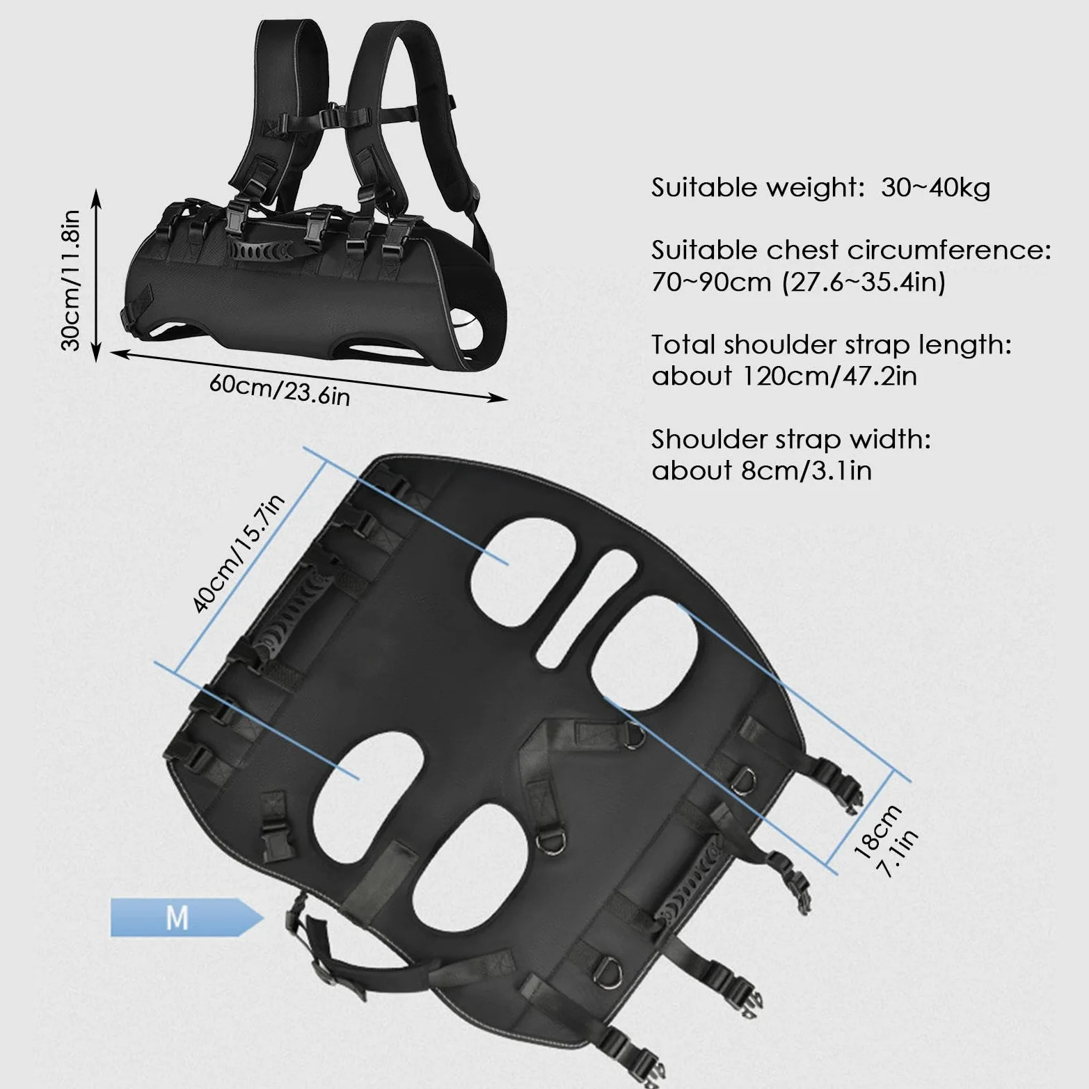 Dog Harness for Injured Pets, Easy-to-Use Dog Lift, Pet Support Harness