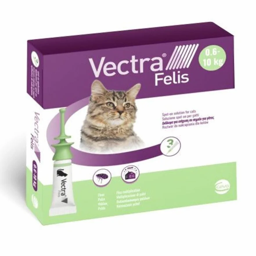 Vectra Felis 3D Spot-on Solución 3 pipetas Gatos