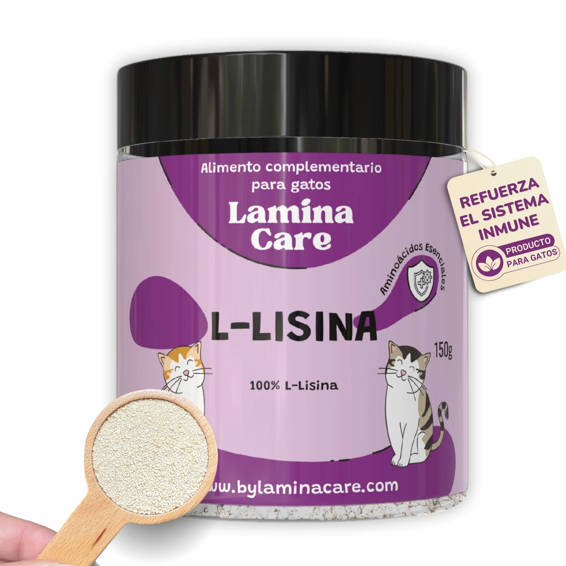 Lisina Gatos con Aminoácidos Esenciales para Reforzar el Sistema Inmunitario, Apoyar Las Vías Respiratorias y Prevenir el Herpes Felino, Suplemento Natural para Todas Las Razas y Edades
