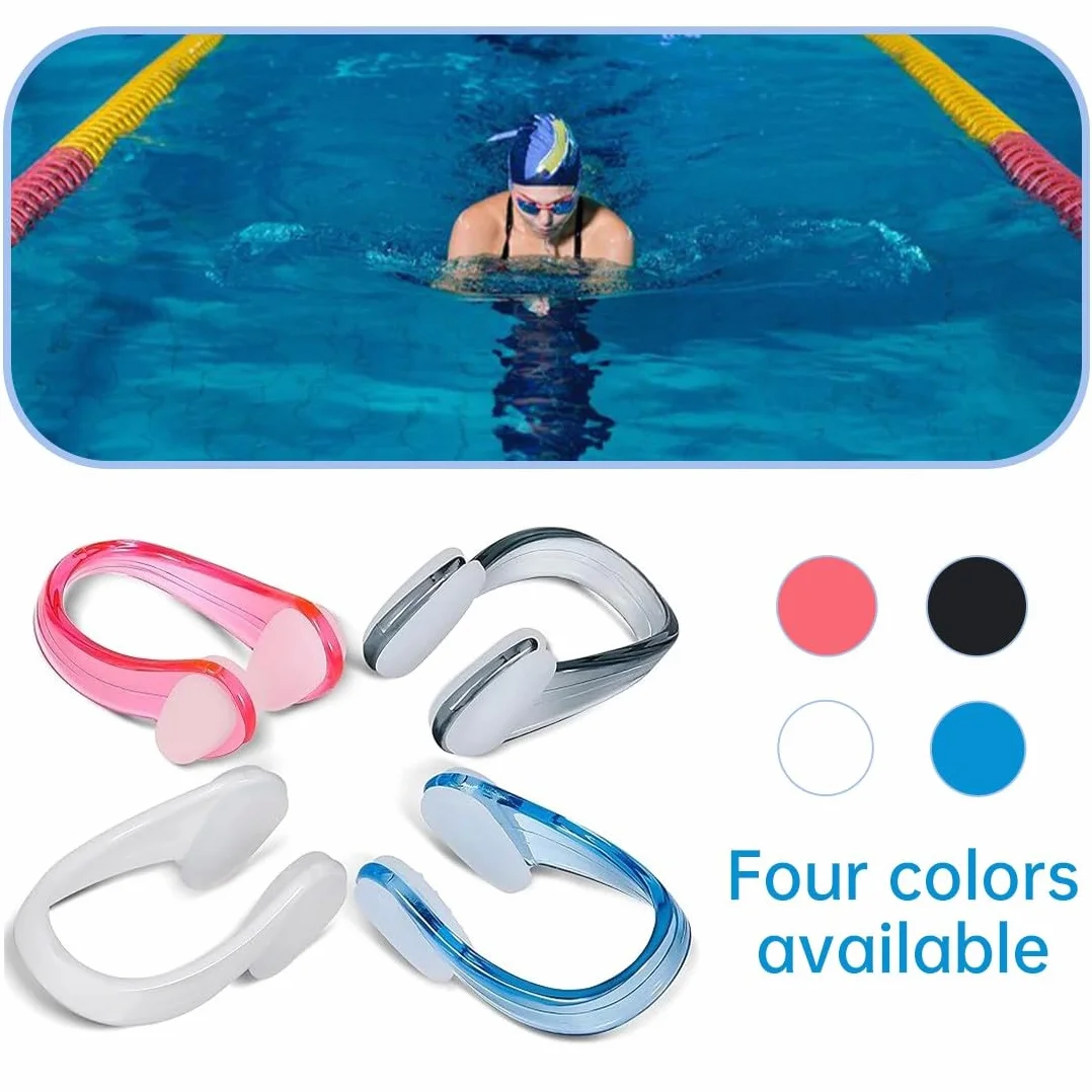 JEYORZY Clip de Nariz de Natación 4 Piezas Tapones de Nariz de Piscina para Adulto Niños