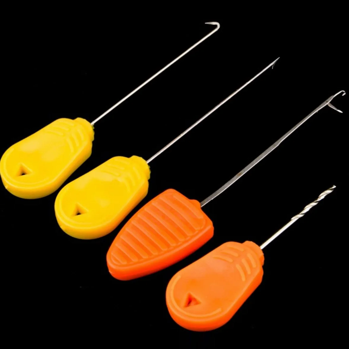 Alfombrilla plegable para pesca de carpas, 4 piezas, con agujas de cebo