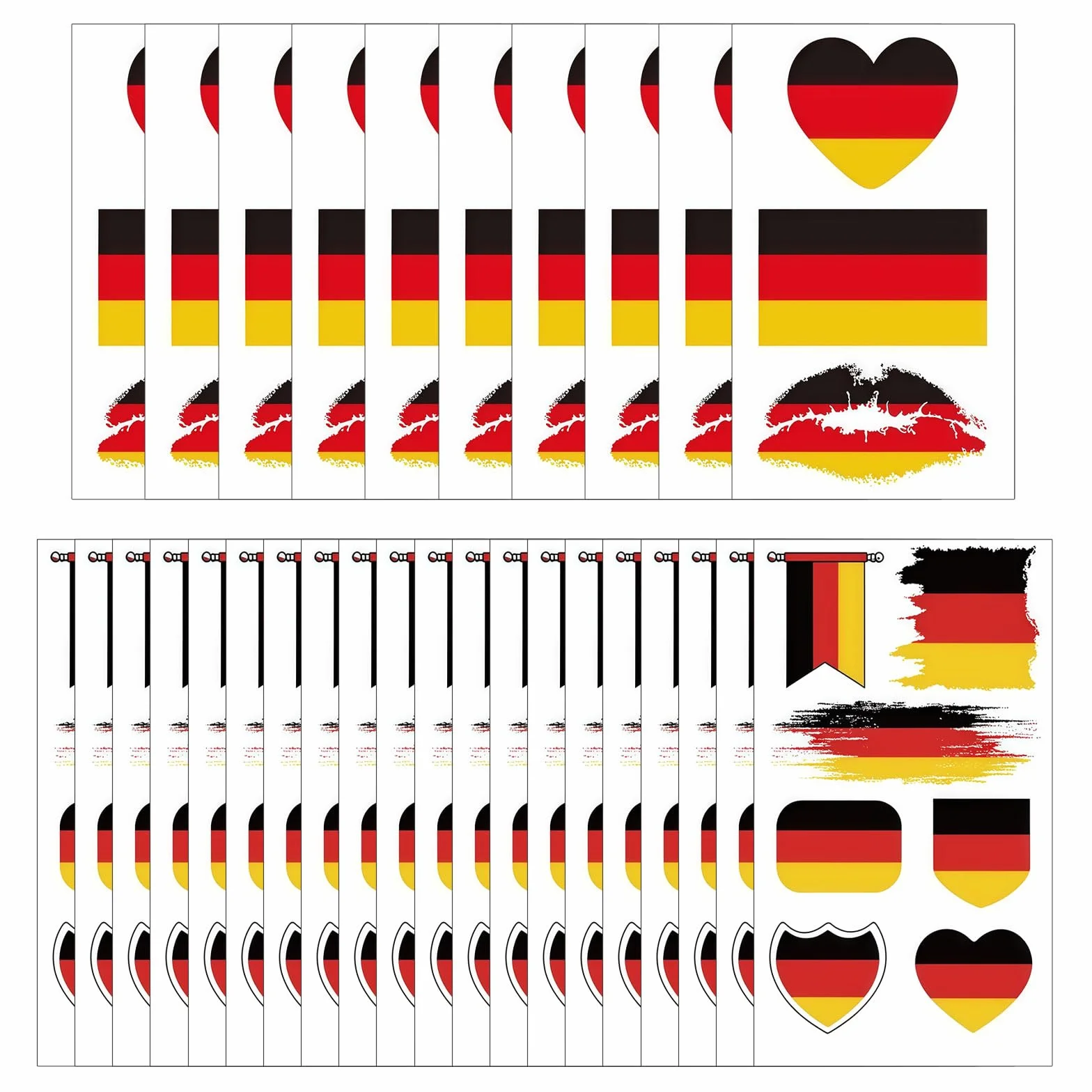 Pegatinas de Alemania 30 Piezas para Casco Fútbol 2026 Fan