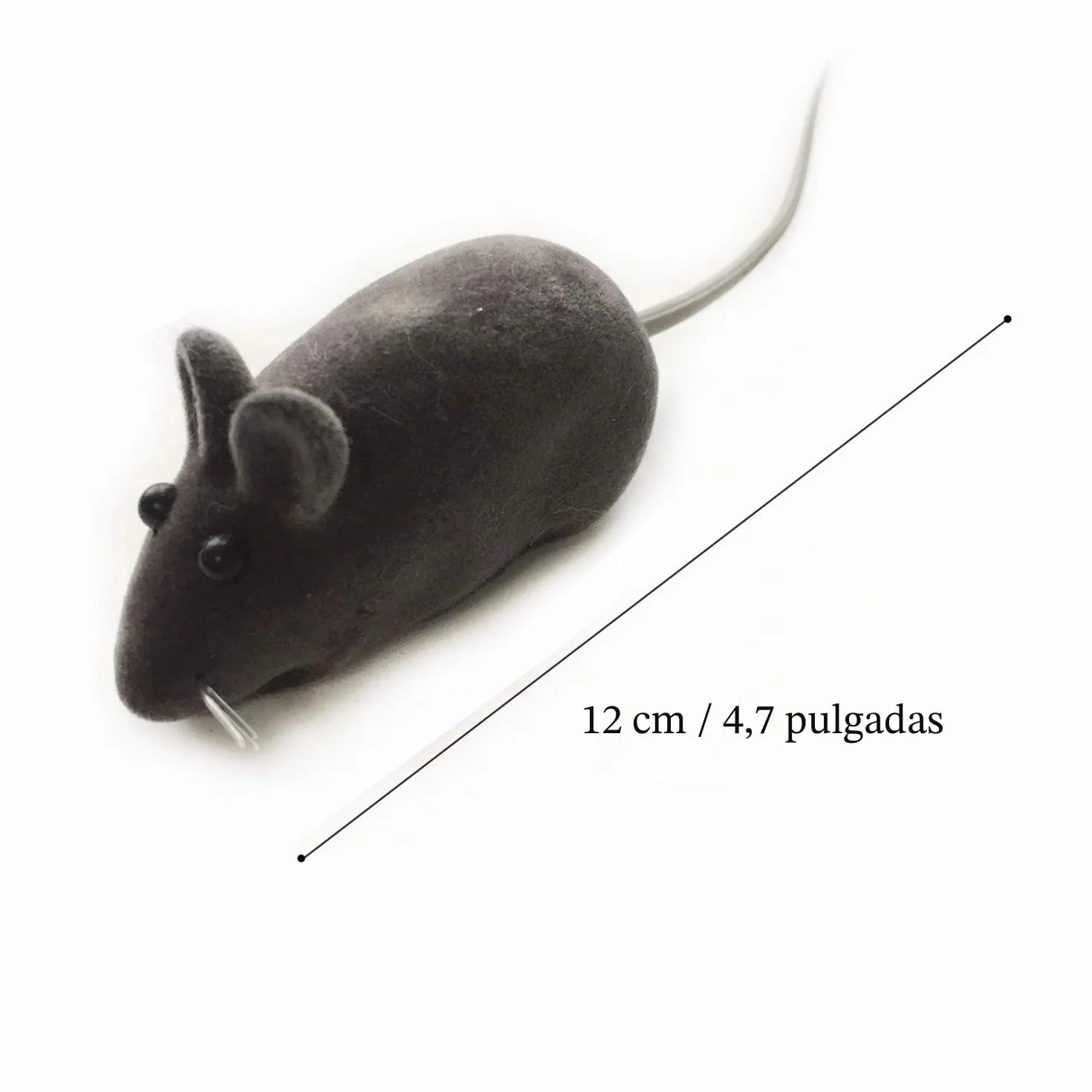 QUOZUO Juguetes de ratón para gatos, juguetes peludos para mascotas con sonajeros para gatitos, 16 piezas, blanco y negro