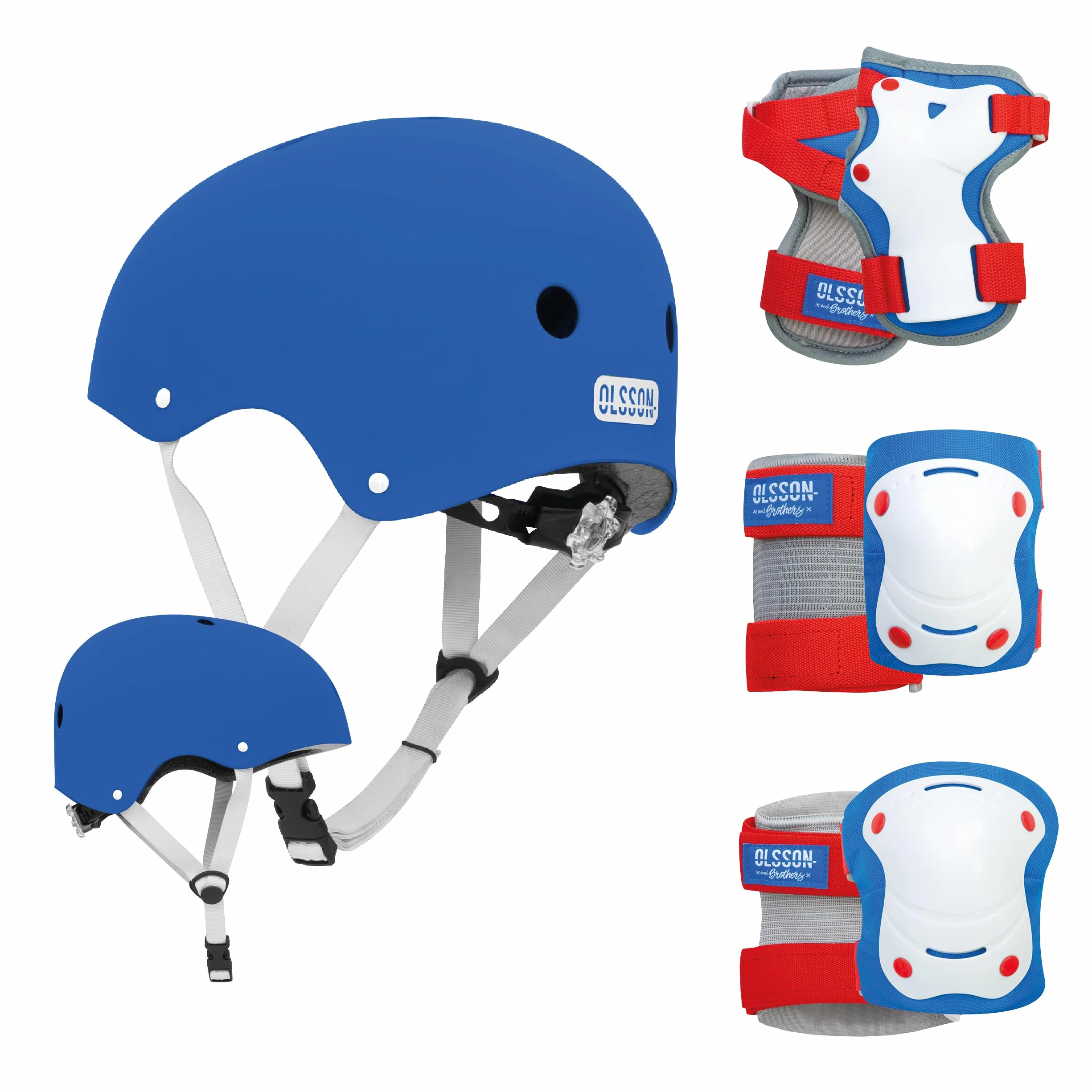 OLSSON Casco Infantil Kit Protecciones ABS EPS Forro Desmontable Lavable Tamaño Ajustable 11 Rejillas Ventilación