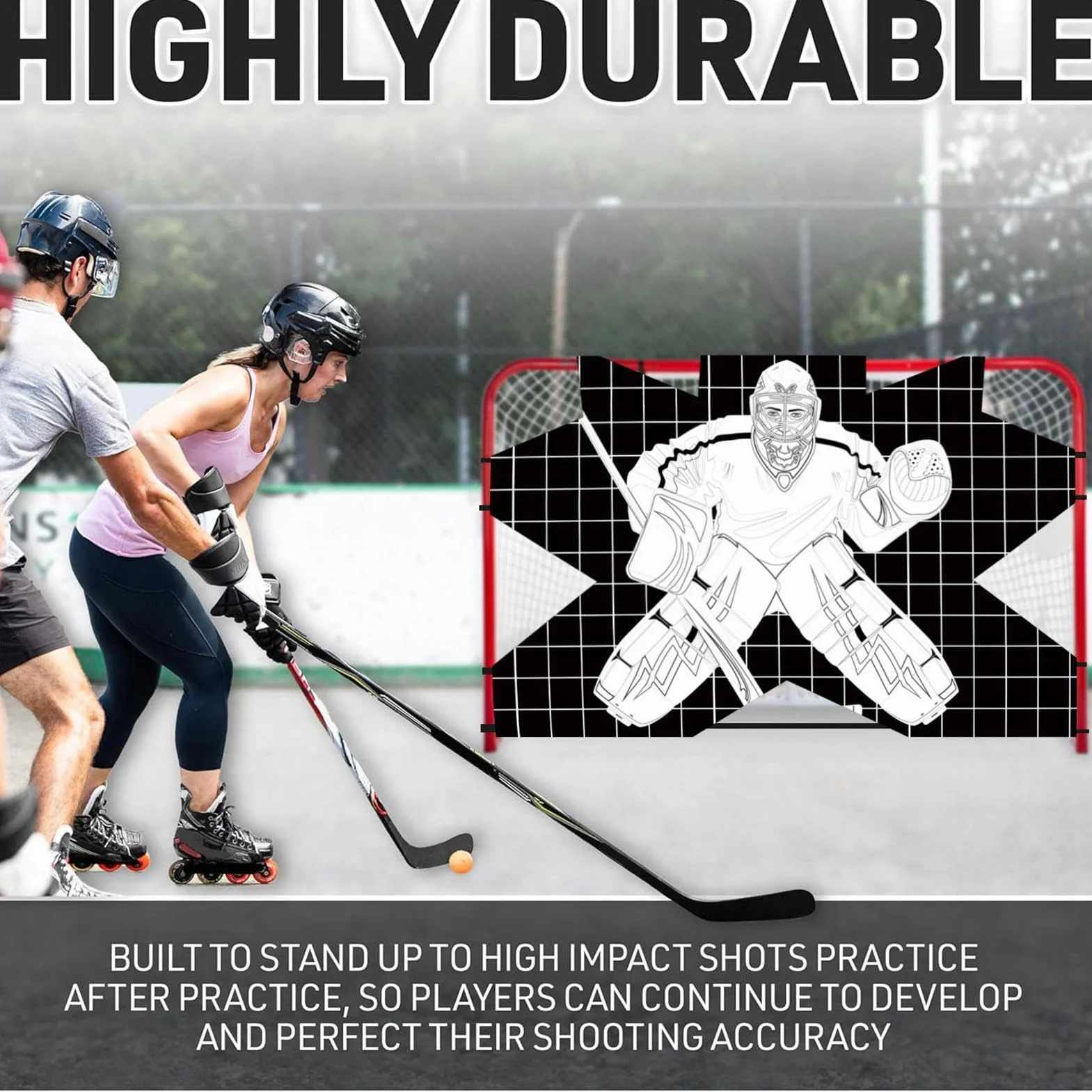 Objetivo de porteros de hockey callejero - Equipo de entrenamiento para mejorar precisión de disparos
