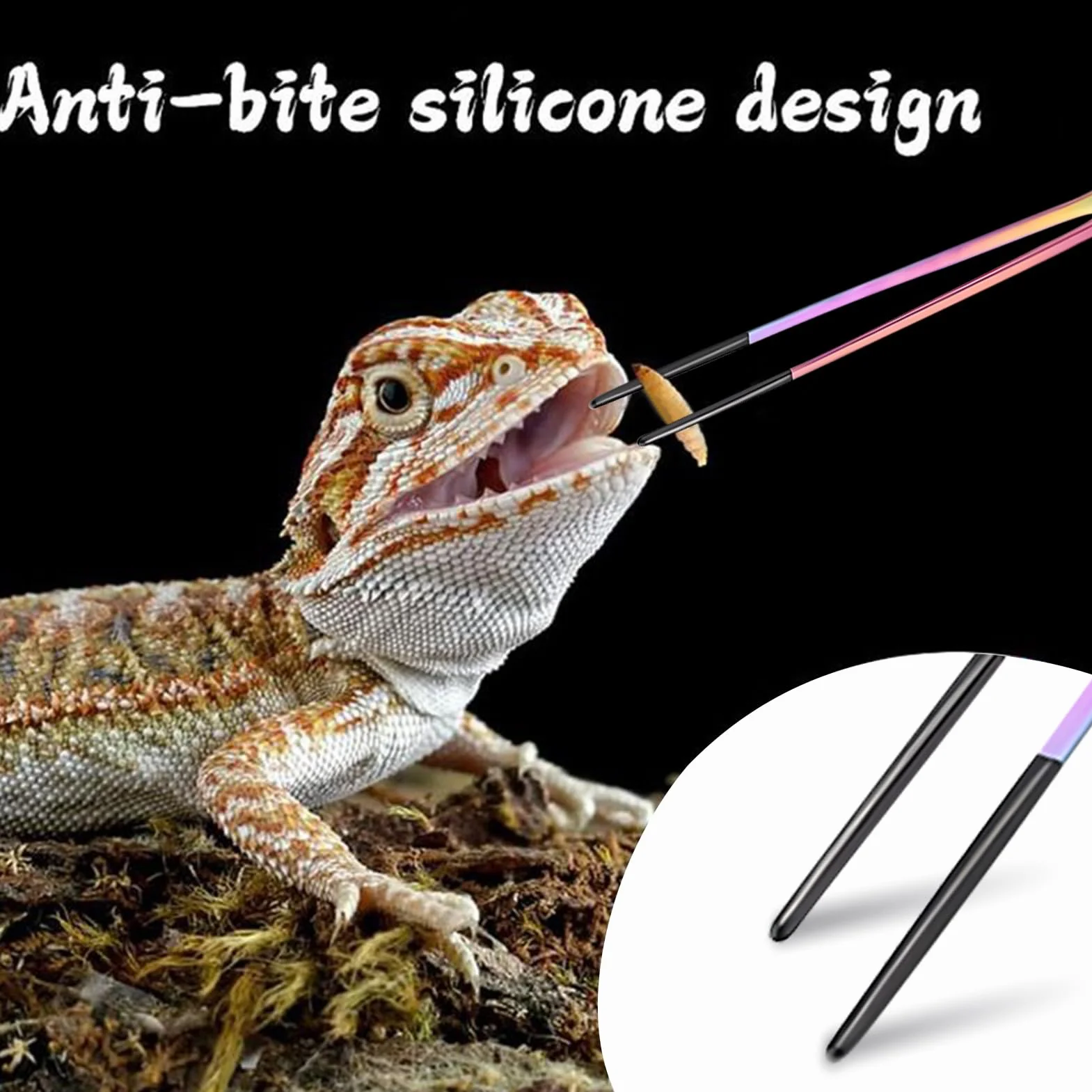 Pinzas para Reptiles,Pinzas Largas para Acuario | Accesorios Antideslizantes Cabezal Silicona para Serpientes Arañas Lagartos Mascotas Plantas Acuáticas Acuario Hogar