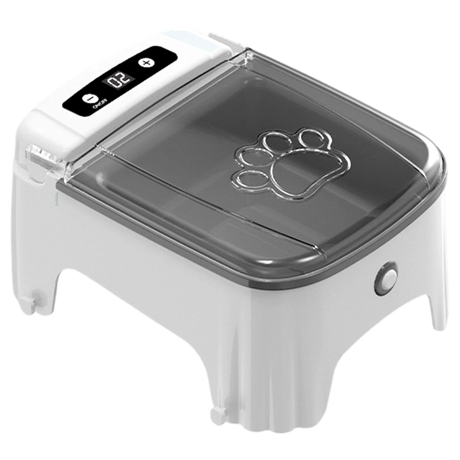 Comedero automático para Gatos， Comedero automático for Gatos con Comida húmeda | Dispensador de for Mascotas Sensor for Temporizador(Grey)