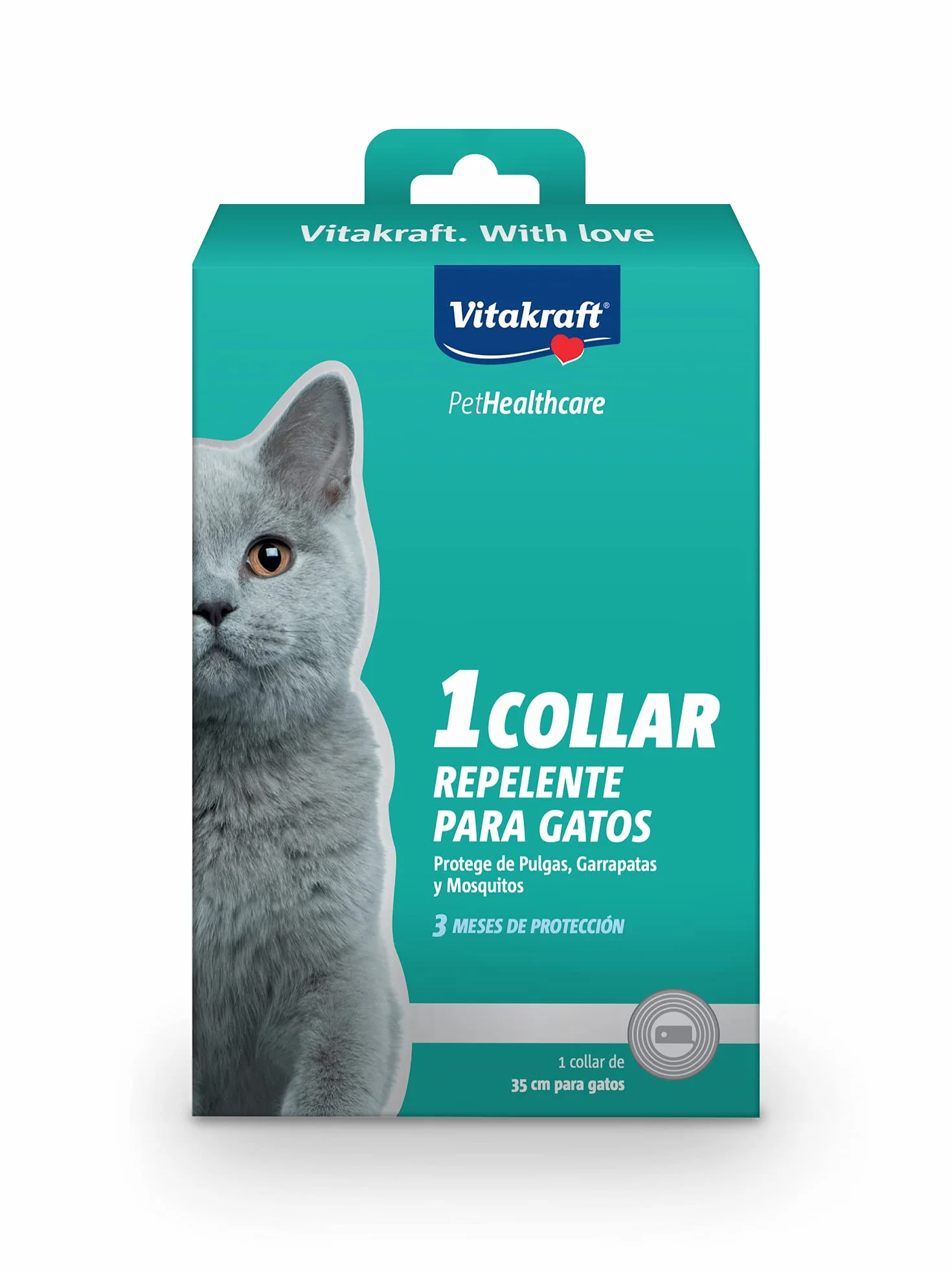 Vitakraft - Collar Repelente contra Insectos para Gatos - 35cm