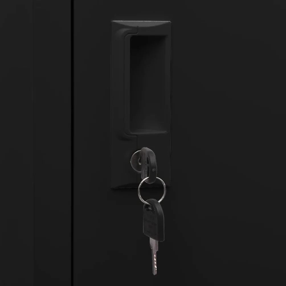 Genérico Armario para sillas de Montar Acero Negro 53x53x105 cm,Soportes para sillas de montar-339605