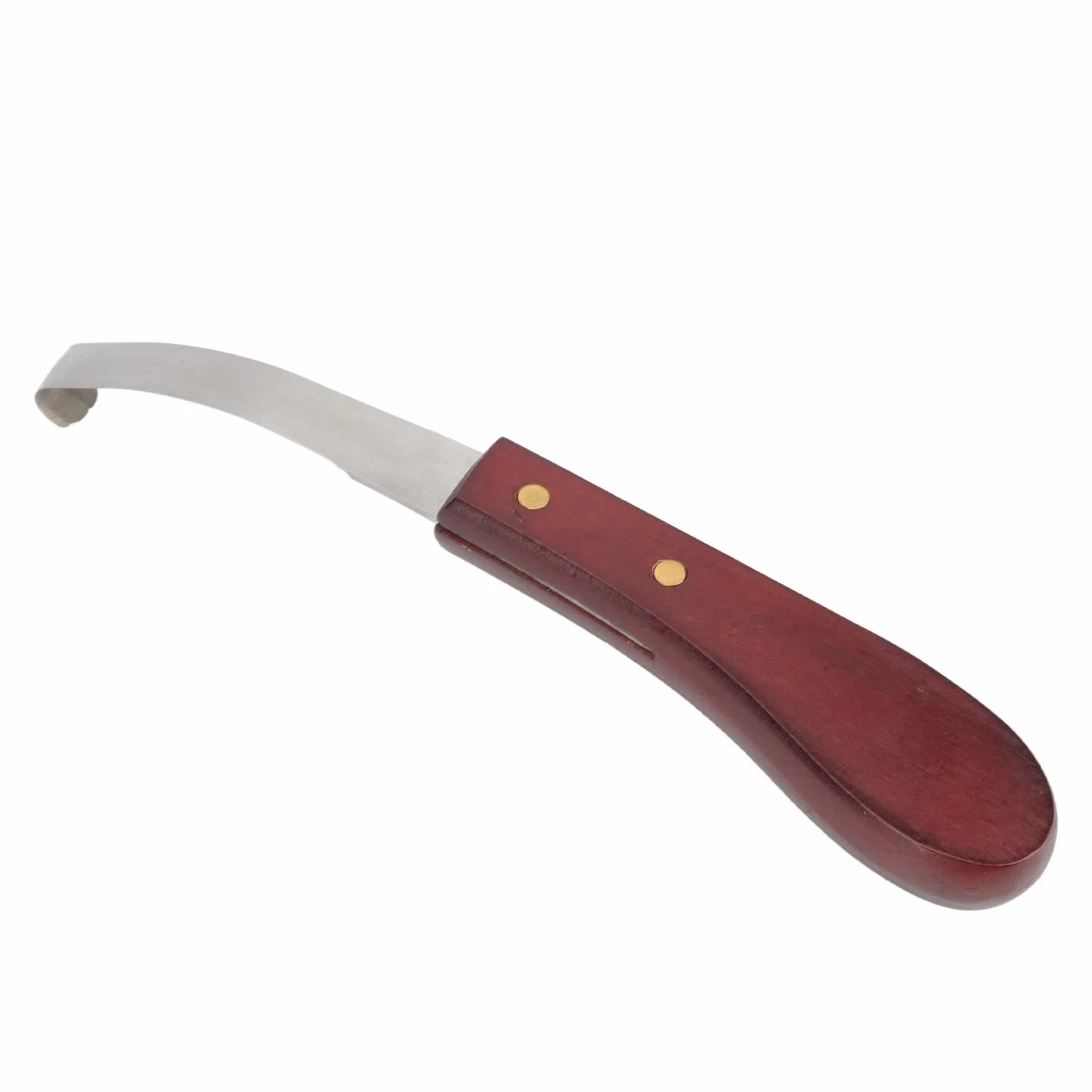 Herramienta para Recortar Pezuñas para Caballo, Cuchillo para Pezuñas de Acero Inoxidable, de Madera de Goma, Cuchillo para Pezuñas, Cuchilla de Doble Filo, Hoja de Doble Cara, Mano Derecha