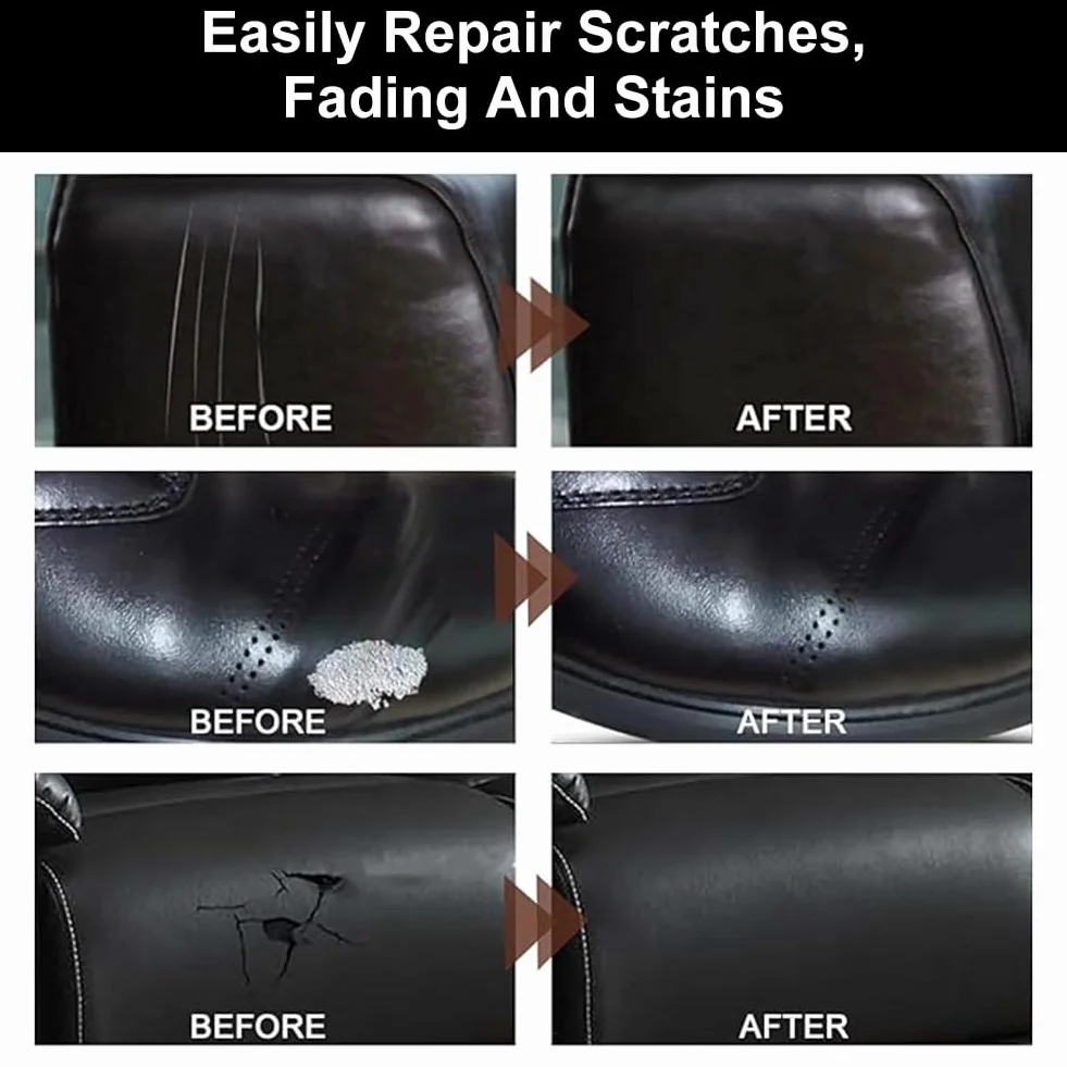 Restaurador Relleno de Cuero,Reparación de Cuero,Masilla Reparación de Cueros,Crema Reparación de Cuero,Cuero Liquido Reparador,Gel Reparación Cuero,para Sofás,Asientos de Automóviles,Zapatos