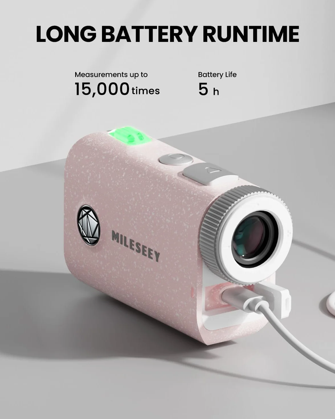MiLESEEY PF1 Telémetro 1000 Yardas Interruptor Pendiente Bloqueo Bandera 0,1s Vibración Pulso IP65 7,5° Escaneo Continuo