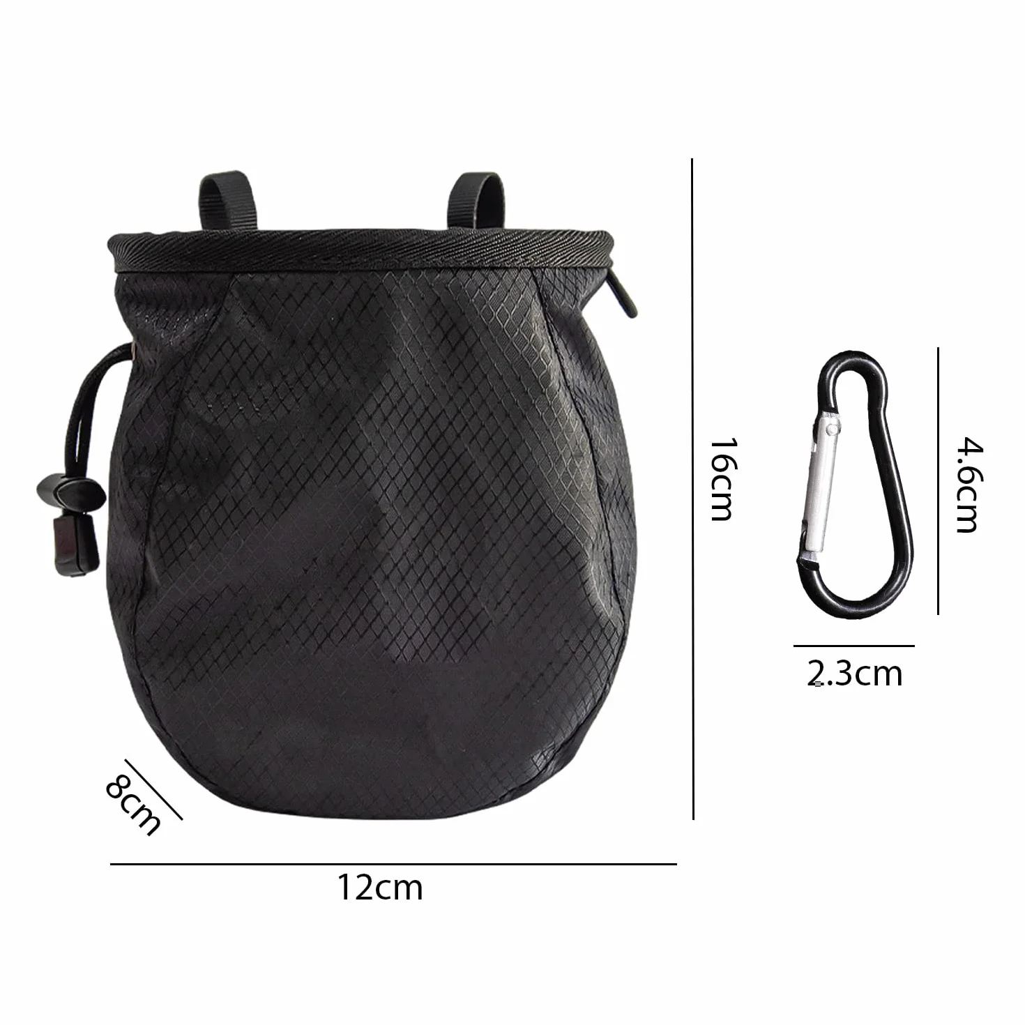 SLEEKEE Bolsa de Tiza Negra para Escalada con Hebilla de Metal, Equipo de Escalada Ajustable