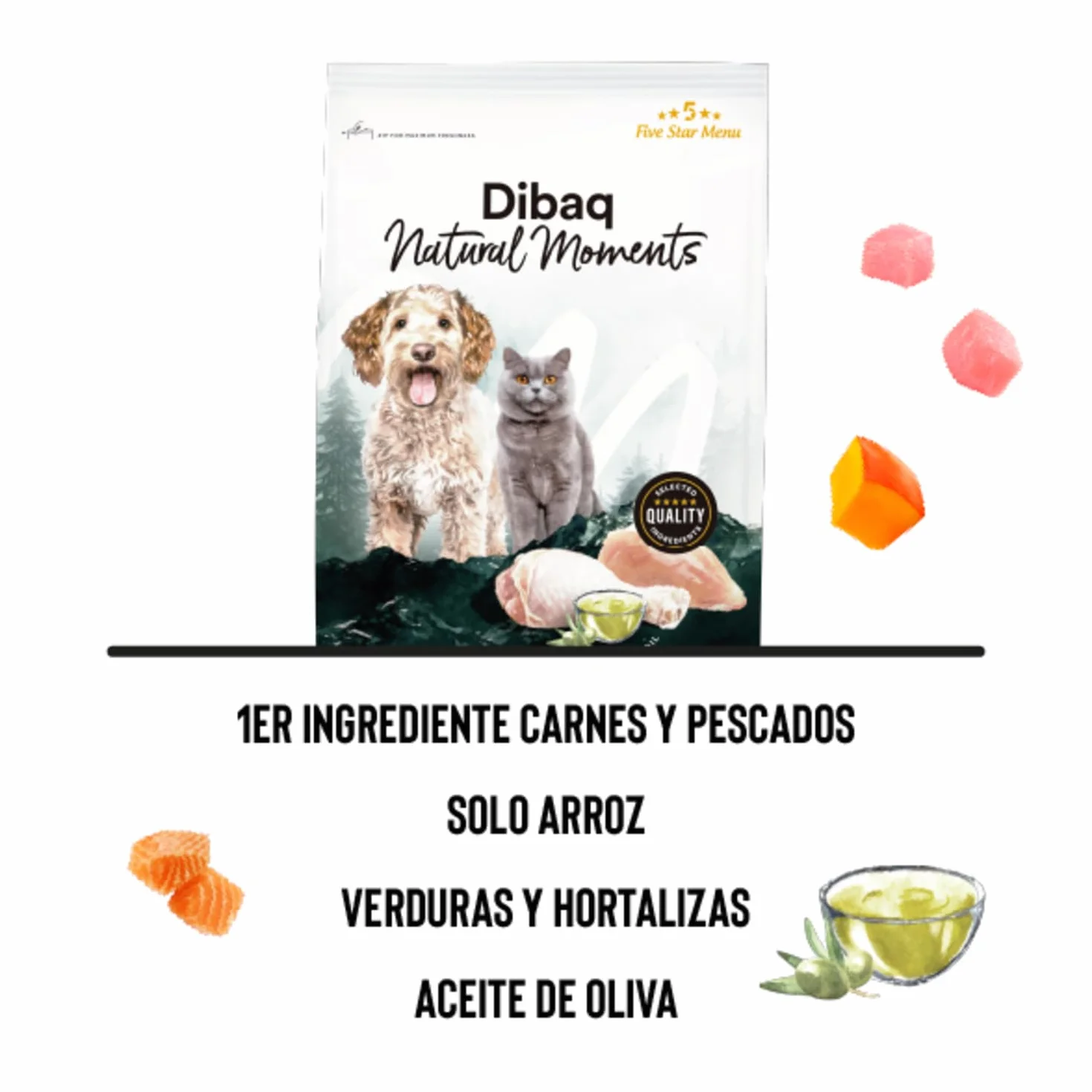 Dibaq Natural Moments Salmón, 15 kg