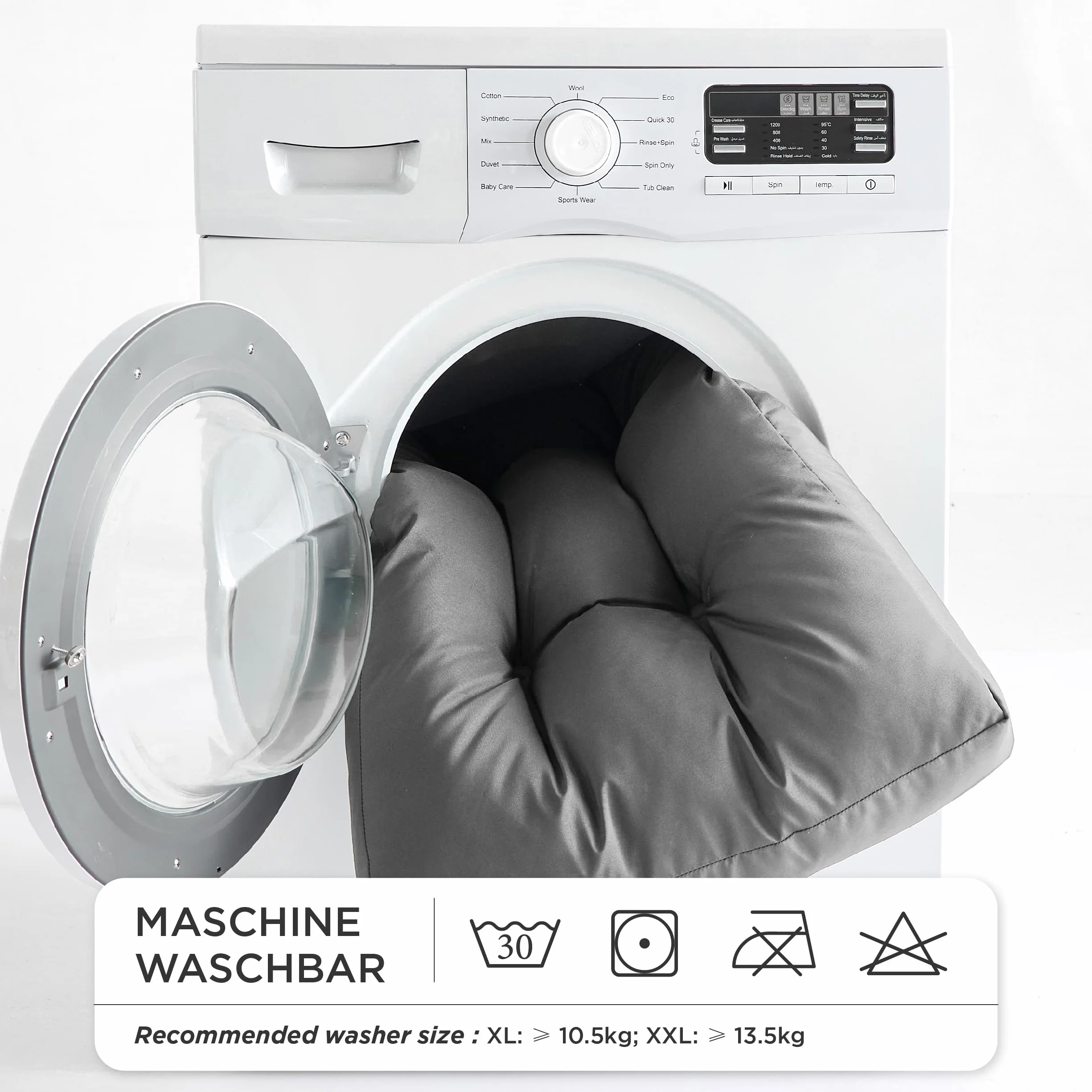 Bedsure Cama Perro Impermeable Grande - 91x68x10 cm Colchón Perro Lavable, Cojín Perro Antipelo y Suave, Gris Oscuro, L