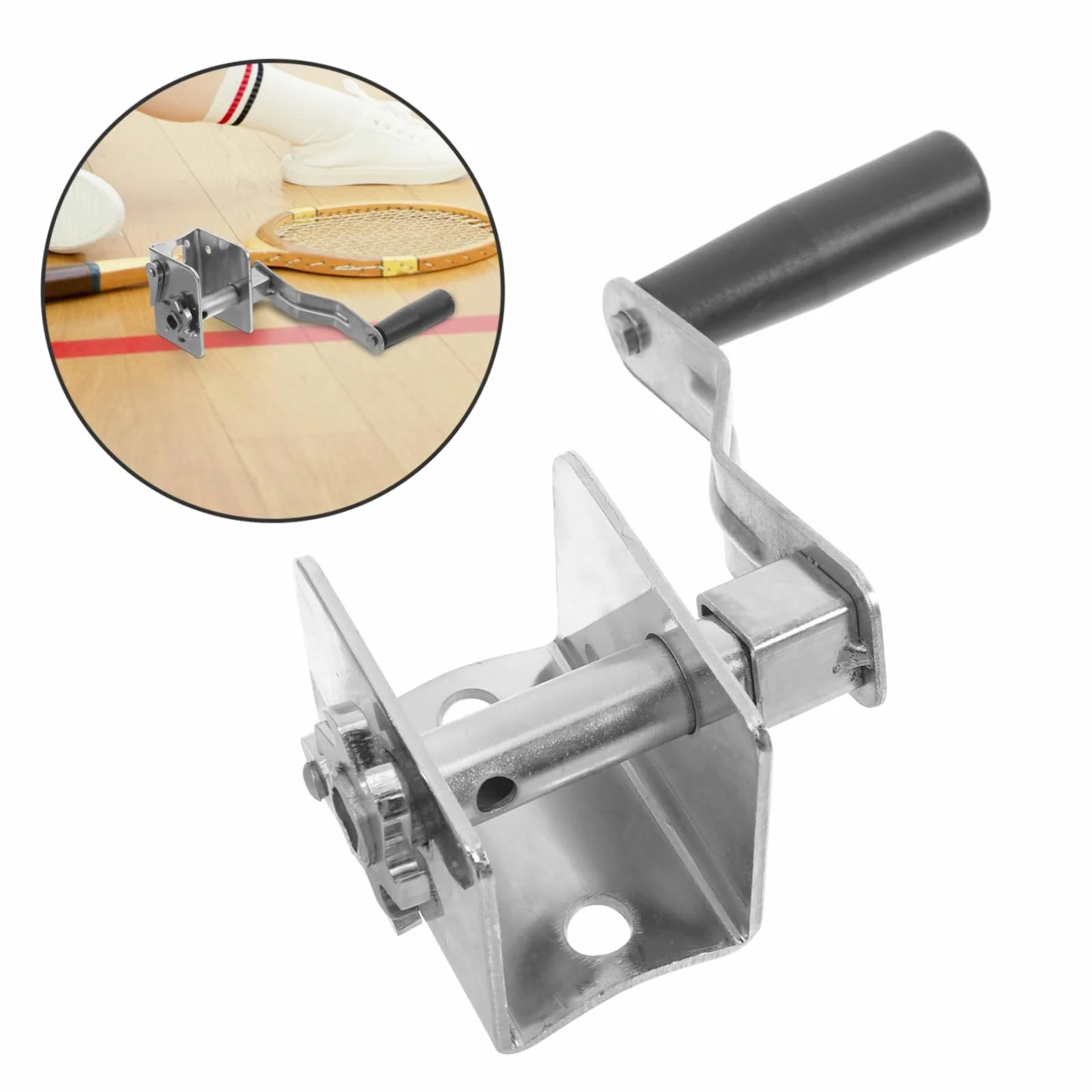 Ibasenice Tensor de Cuerda para Voleibol y Bádminton, Herramienta de Encordado Metálica Manual