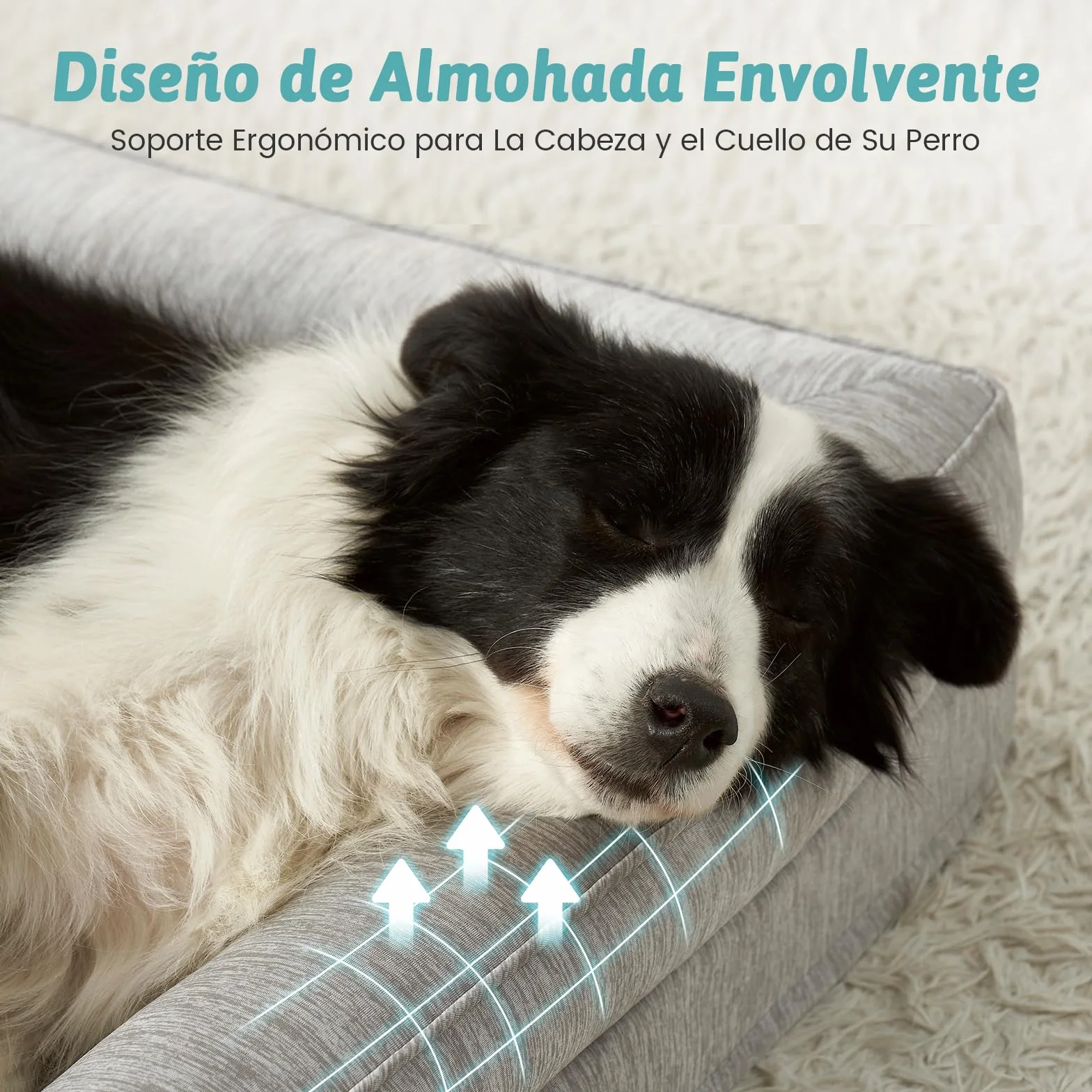 COZY KISS Cama Refrigerante Ortopédica para Perros Talla XL 107x76x18 cm - Sofá Ergonomico para Perros con Funda Desenfundable y Lavable & Espuma de Alvéolos, Impermeable, Gris Plateado, XL