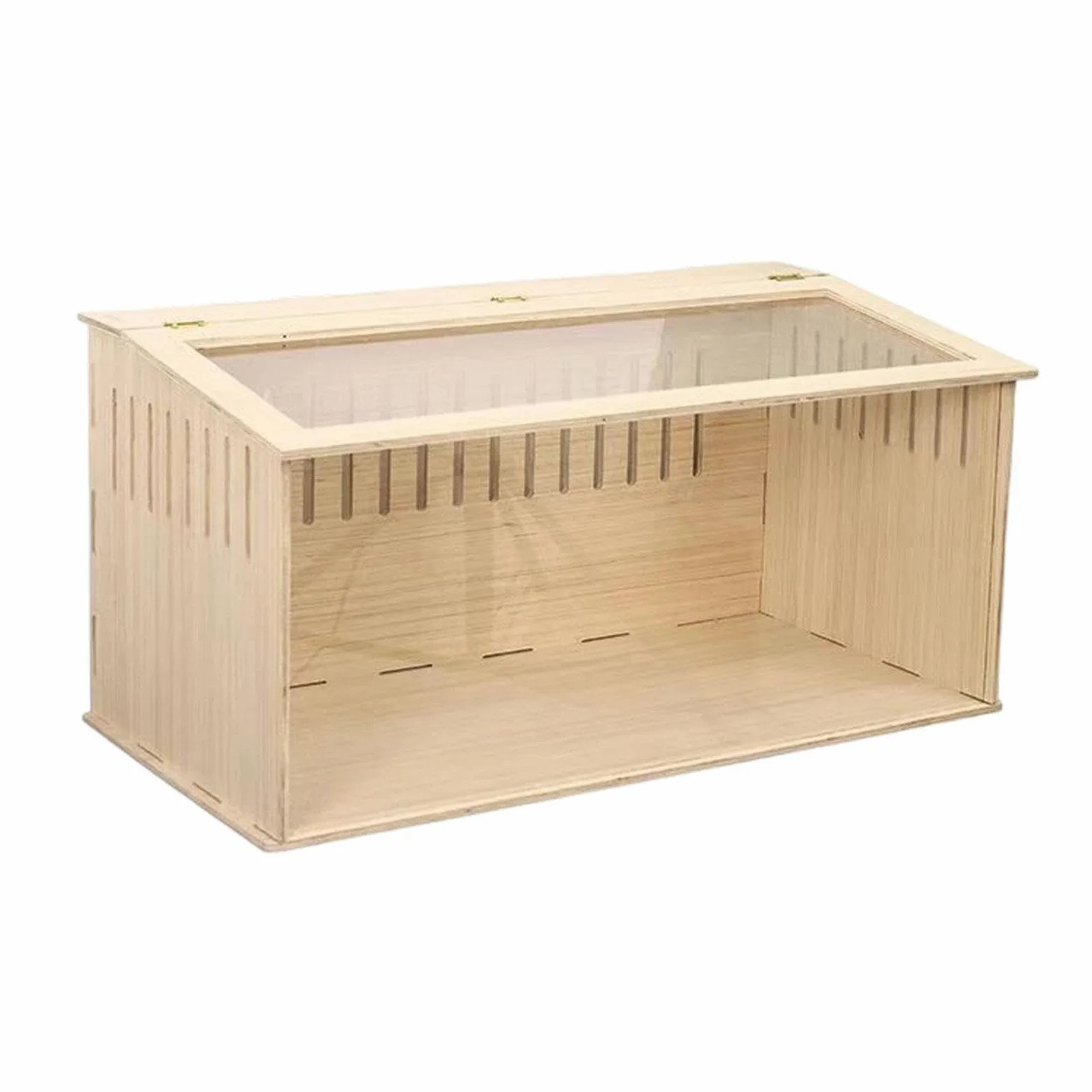 Jaula para Hámster Caja Nido de Madera Hábitat de Cría para Animales Pequeños Refugio con Ventilación Adecuada para Hámsters Ratones Erizos Cobayas Ch, Lados opacos 60cm
