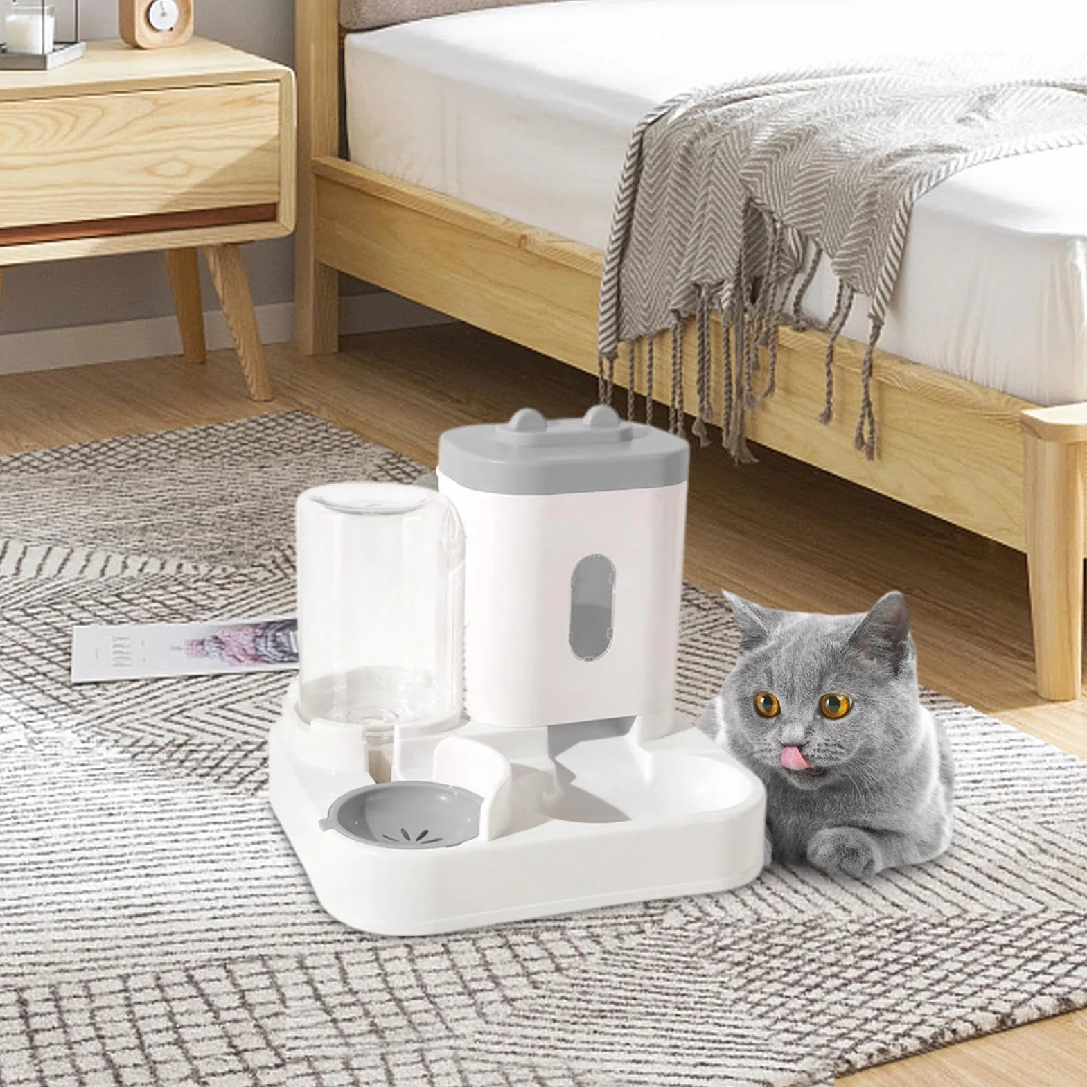 Comedero para Mascotas, Cuenco de Agua automático | Comedero for Gatos, Pienso Seco, Perro, Hidrata con Nuestro automatisc