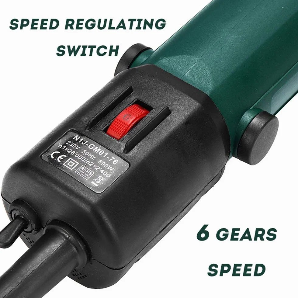 Profesional Eléctrico Esquiladora Caballo Recortadora Kit, 690W Alto Voltaje Mascota de Trabajo Pesado Tijeras Set, 6 Velocidades Ajustables, Adecuado para Caballos,llamas,Vacas,Cabras Otro Animal