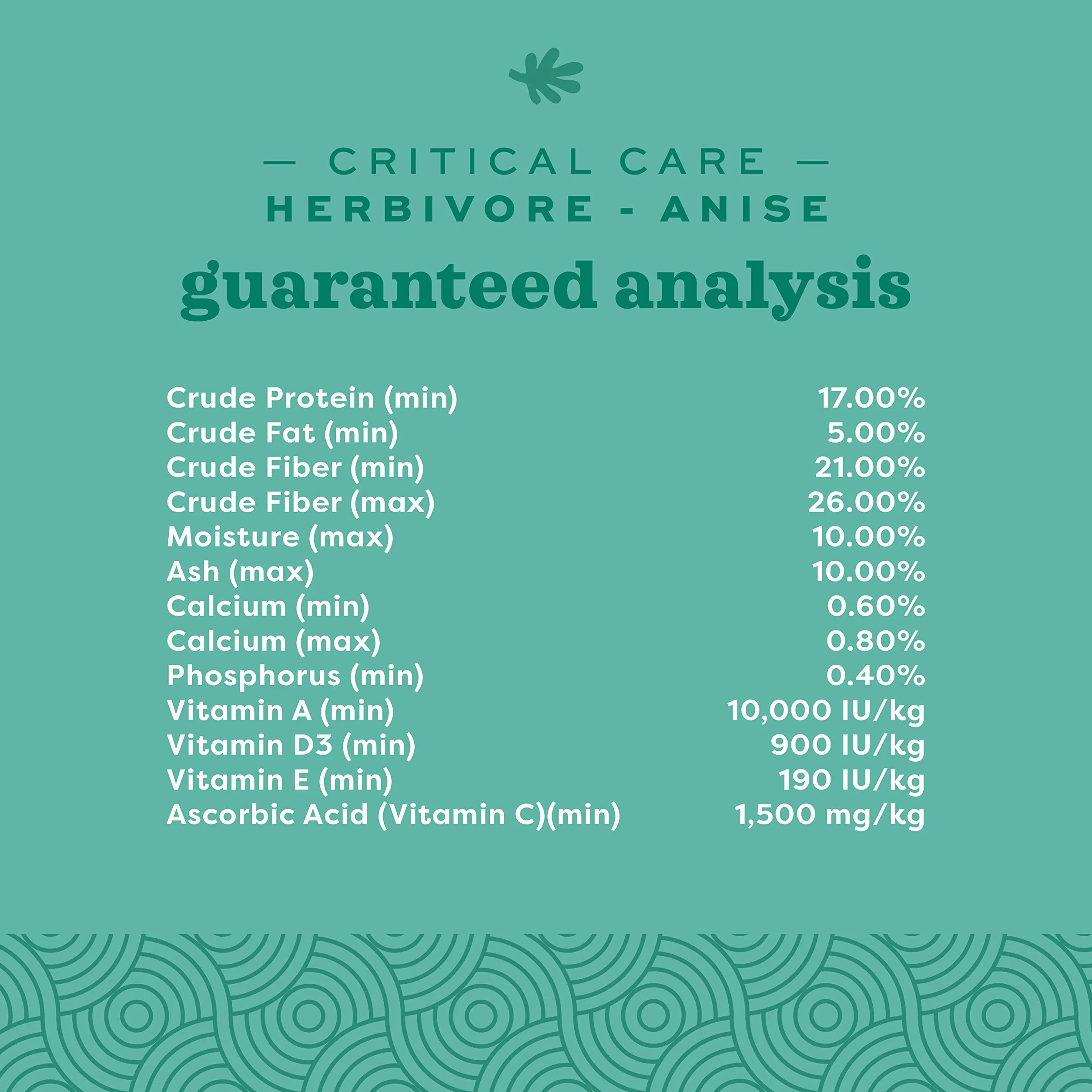 Oxbow Animal Health Critical Care, herbívoro, Sabor a anís, Bolsa de 141 Gramos (70100)