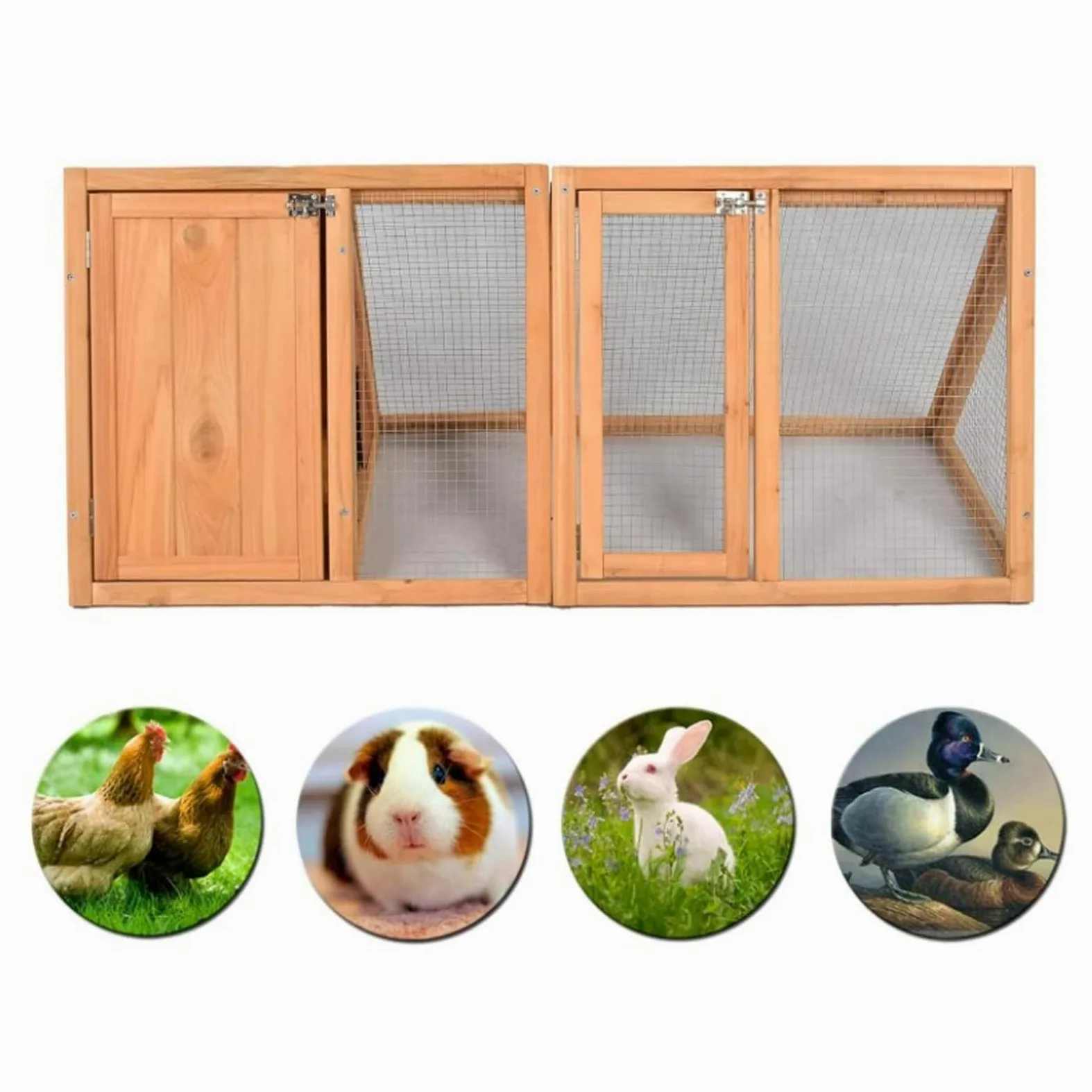 Jaula Pequeña para Conejos, Jaula para Codornices, Jaula de Madera para Conejos, Gallinero de Exterior con Red de Ventilación para Hurones, Chinchillas y Erizos