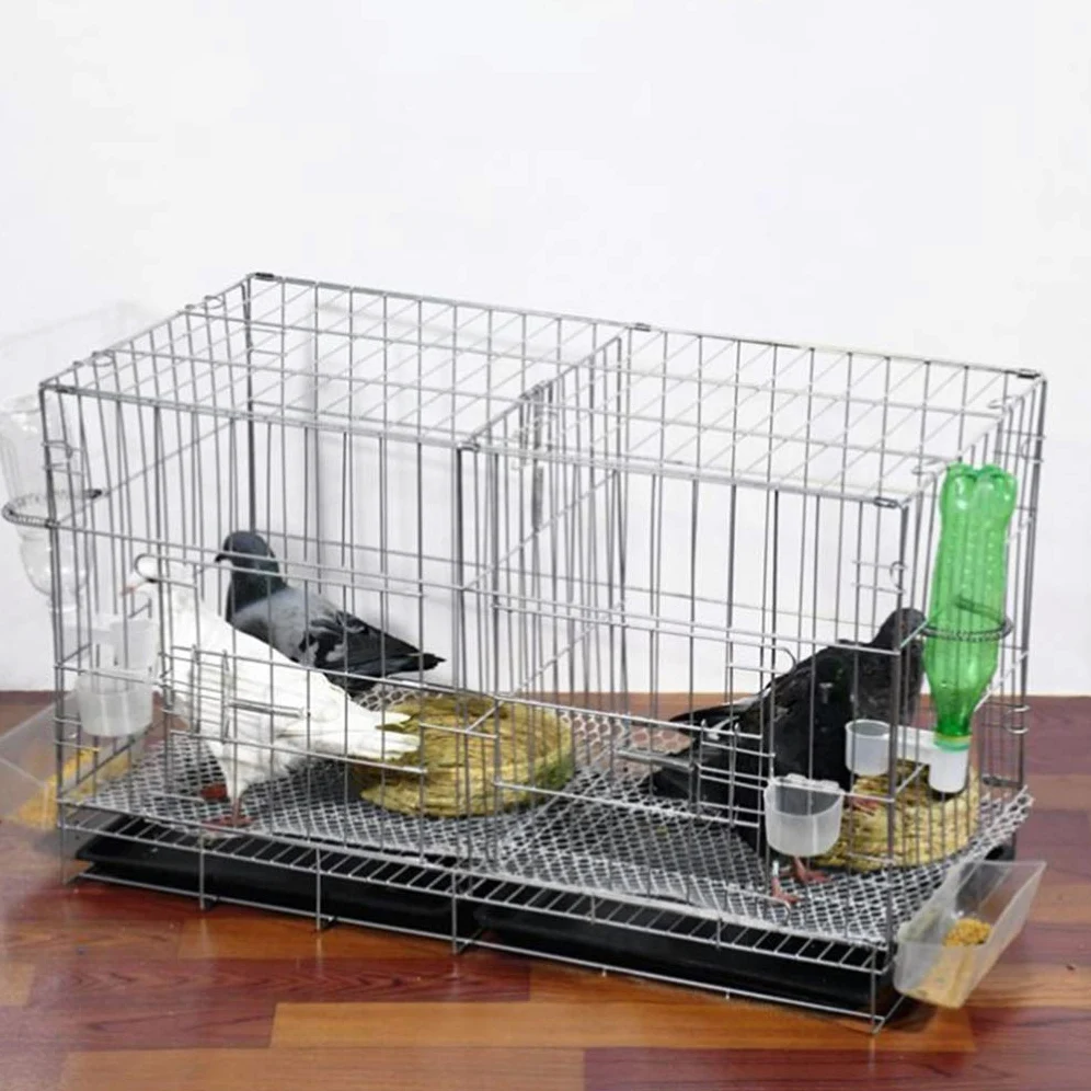 Jaula Metálica Grande para Pájaros, Jaula para Cría De Palomas, con Separadores, Bandeja, Bebedero, Jaula De Hierro para Periquitos Y Loros, Metálica