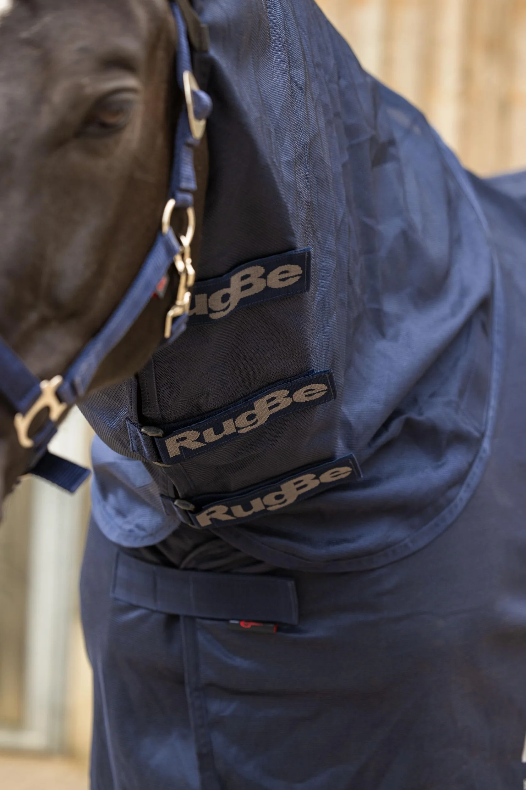 Covalliero Manta antimoscas RugBe SuperFly, manta para caballos, manta de montar, azul marino, 115 cm, 165 cm, caballo, lavable a máquina a 30 °C