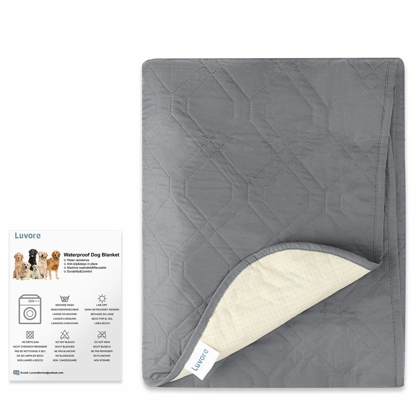 Funda Impermeable para Sofá, Funda para Cama, Funda para Mascotas, Sofá, Funda para Muebles de Sofá, Lavable a Máquina, Apta para Perros, Gatos, 76x190cm