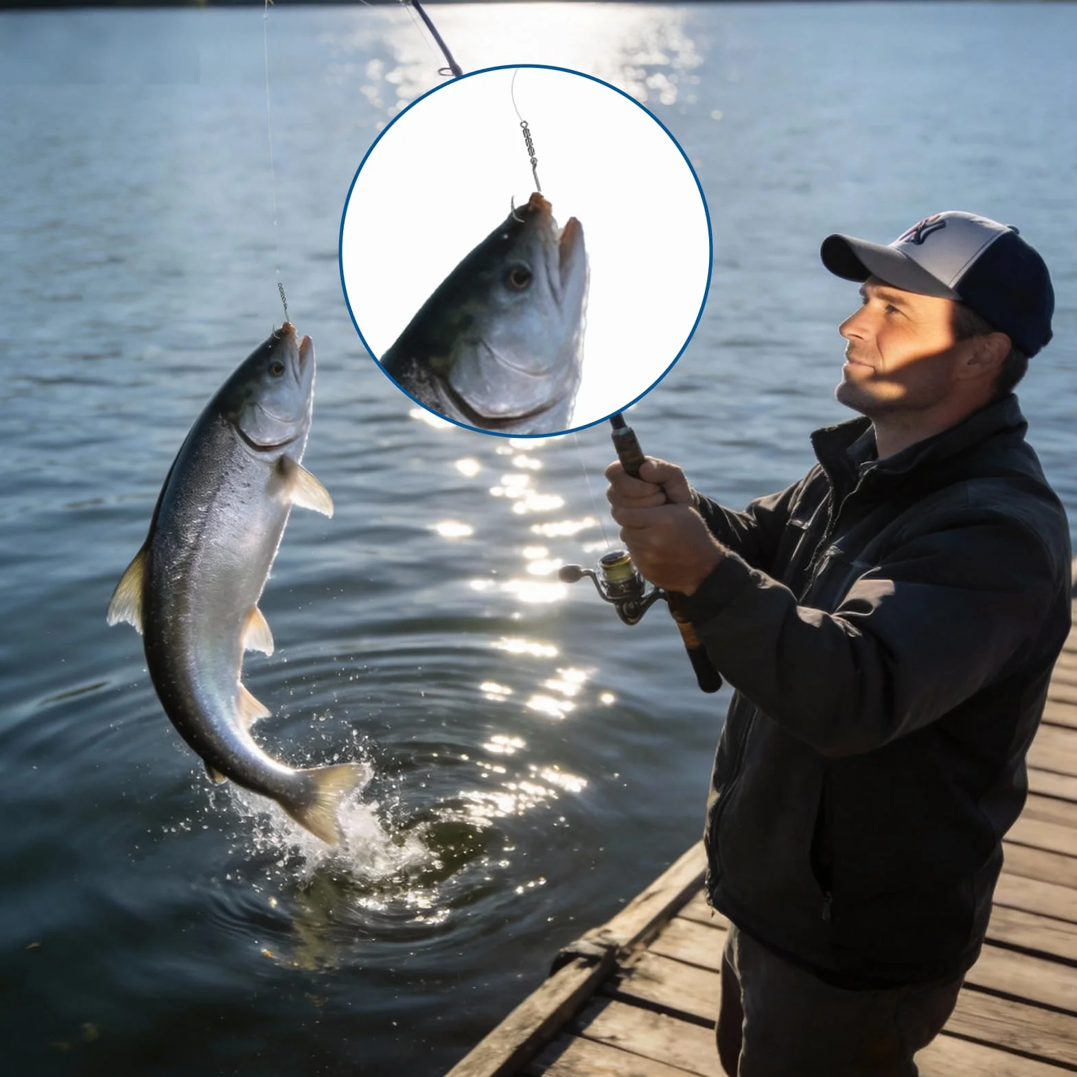 Anzuelos de Pesca Giratorios 12 Piezas 2# 4# 6# Acero Alto Carbono 360° para Trucha