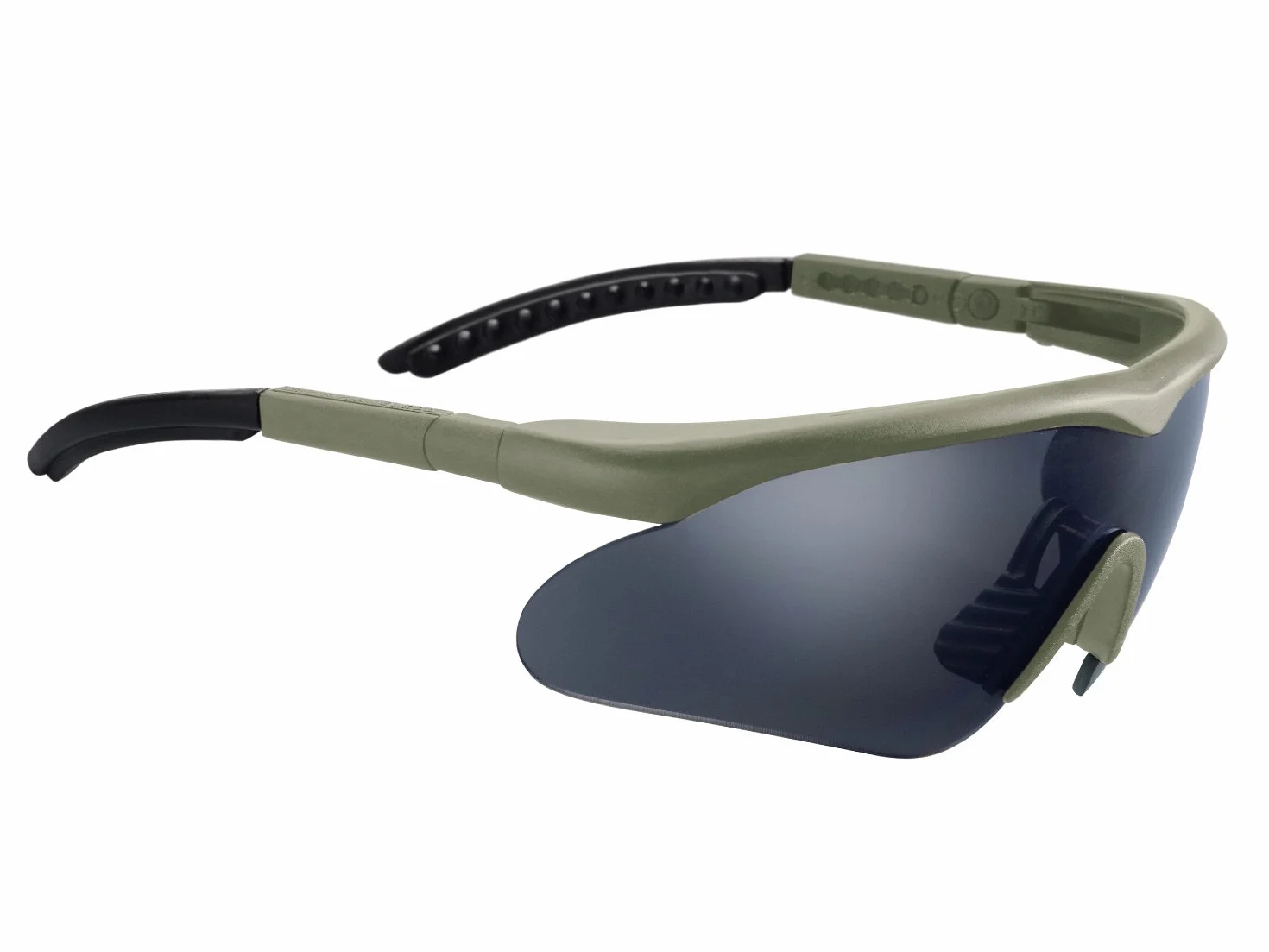 Swiss Eye Raptor Gafas de Seguridad Marco Goma Verde 3 Vasos Antivaho Antiarañazos